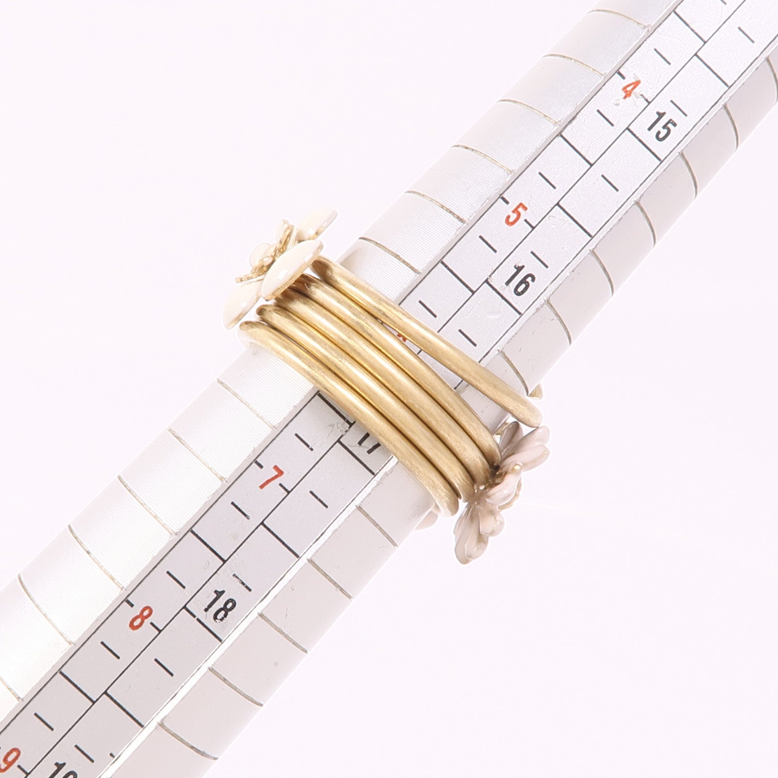 CHANEL 金屬/PVC A Set of 5 Rings戒指US#6.5