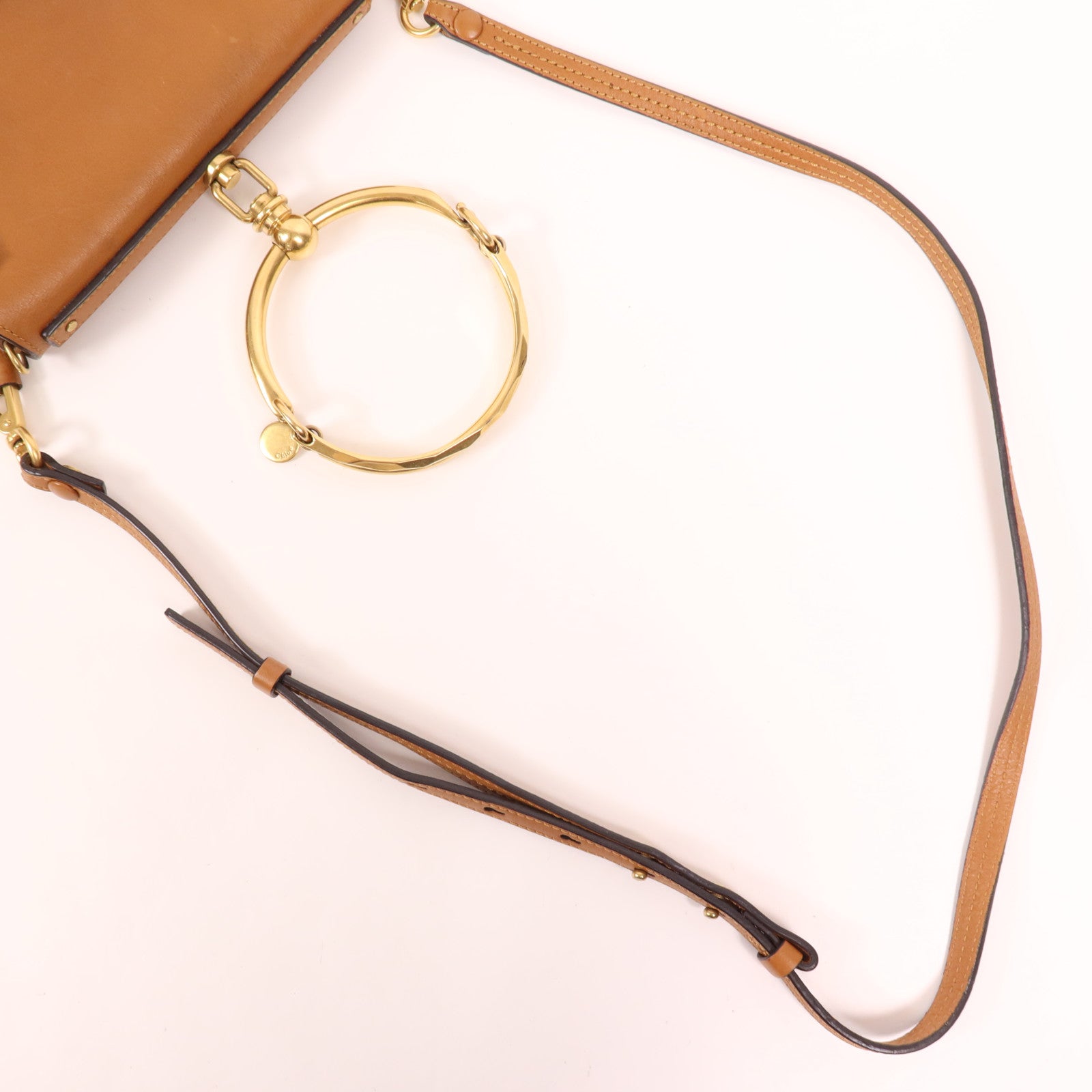 Chloe 牛皮皮革Shoulder Bag金扣手挽肩背兩用袋