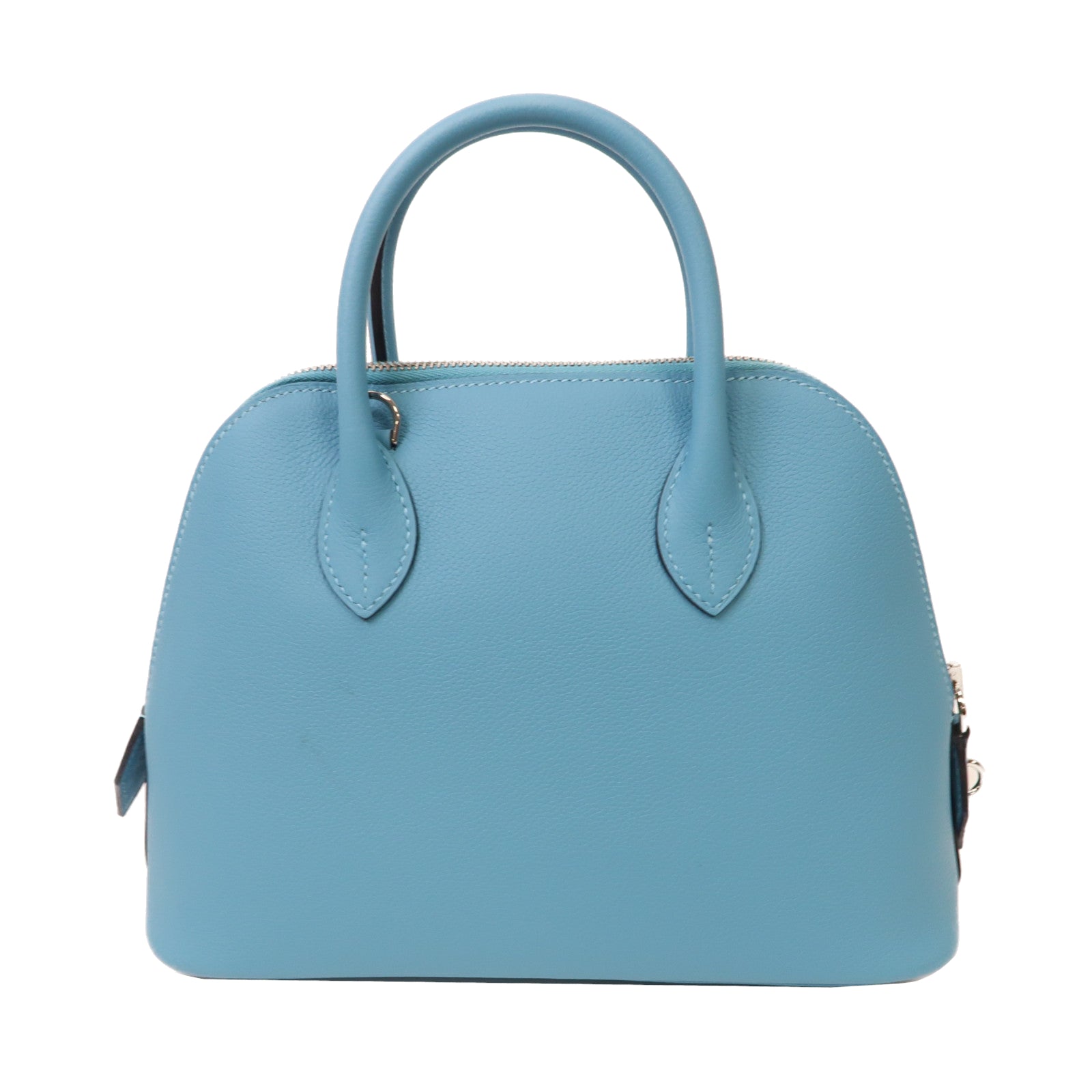 HERMES Evercolor皮革Bolide 1923 25銀扣手挽肩背兩用袋Bleu Atoll環礁藍色