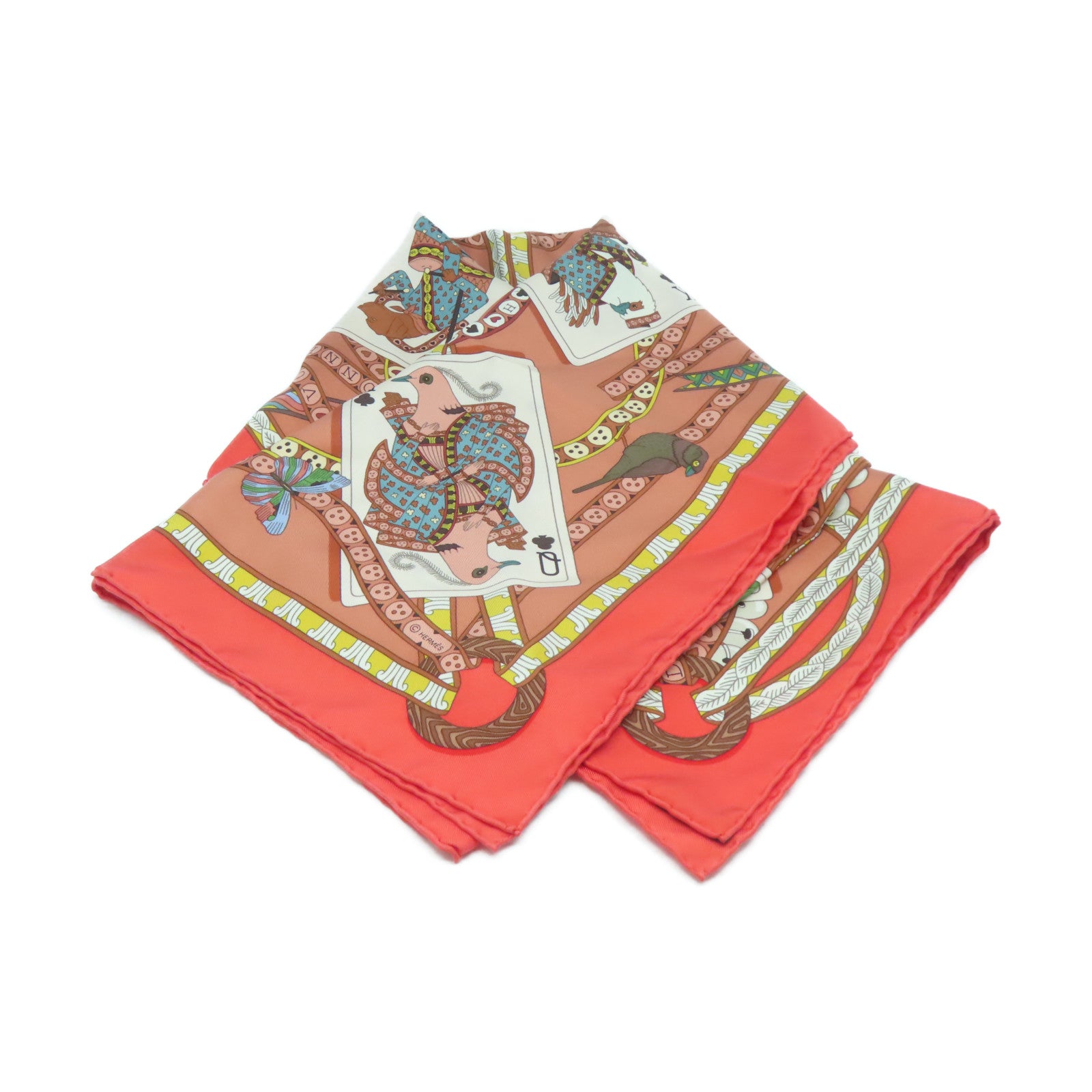 HERMES 【激減優惠】絲質Scarf 90x90絲巾紅色