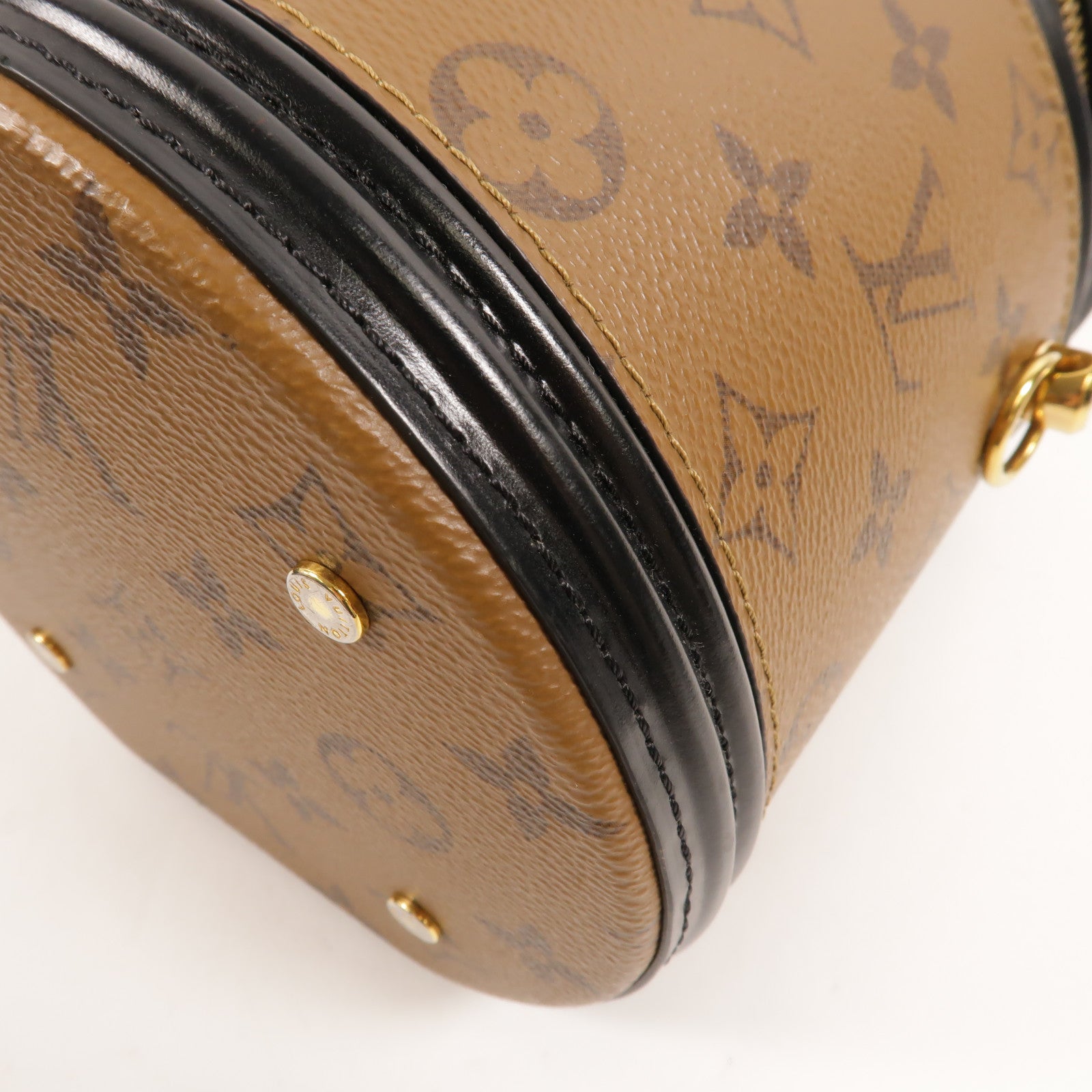 LOUIS VUITTON Monogram Reverse Cannes金扣手挽肩背兩用袋