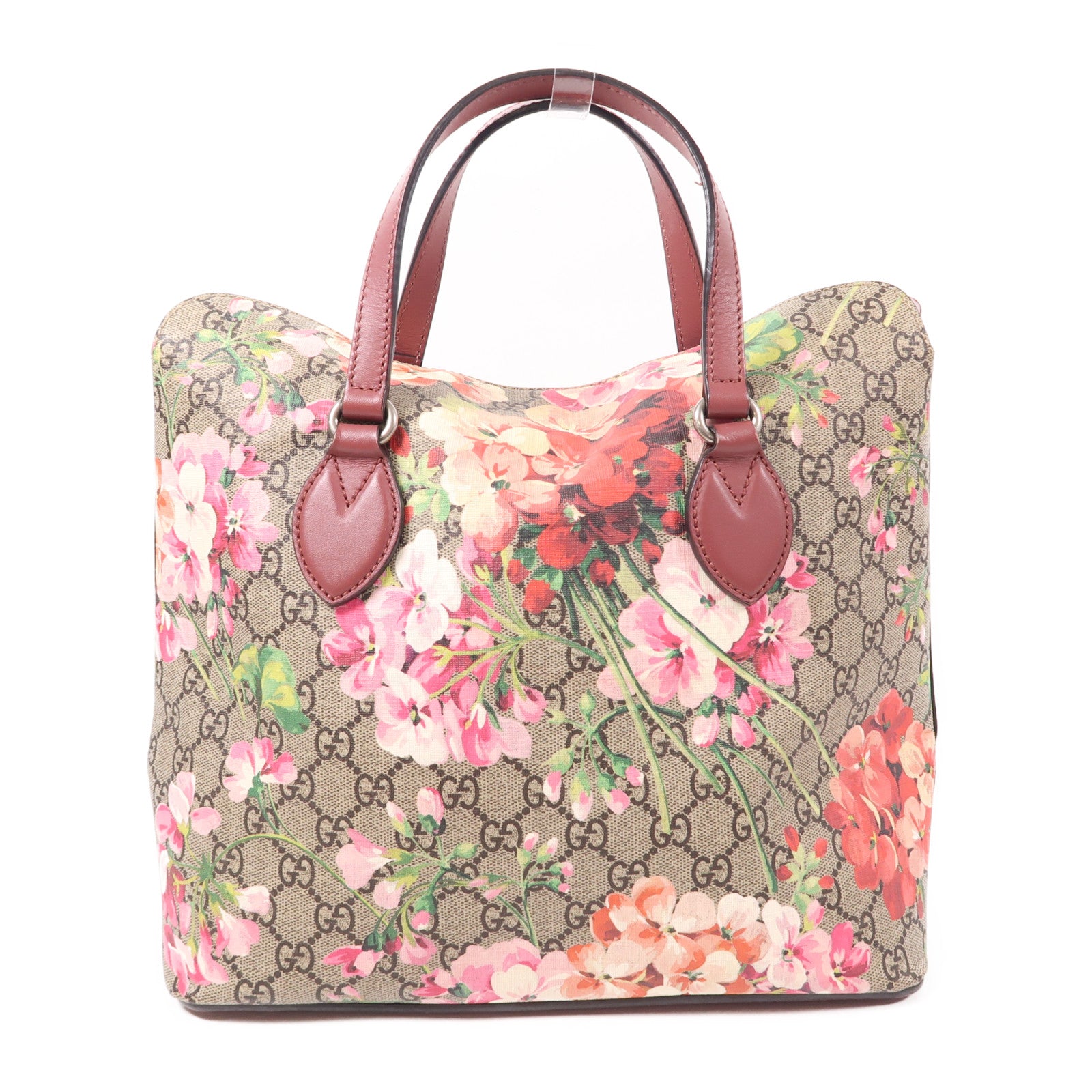 GUCCI 塗層帆布Shoulder Bag銀扣手挽肩背兩用袋
