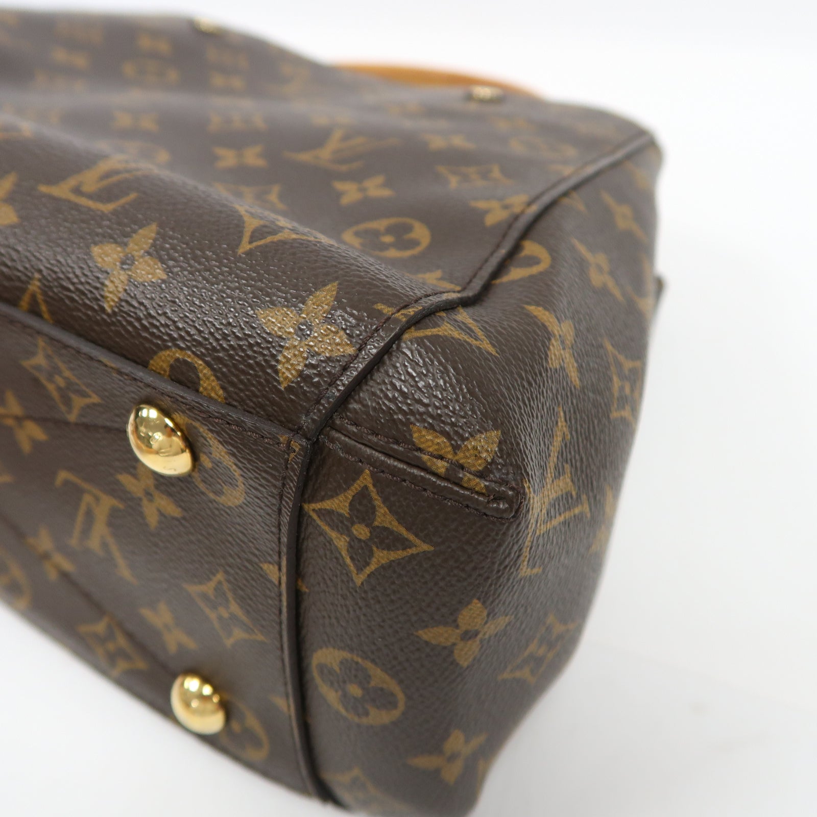 LOUIS VUITTON Monogram Montaigne MM金扣手挽肩背兩用袋啡色