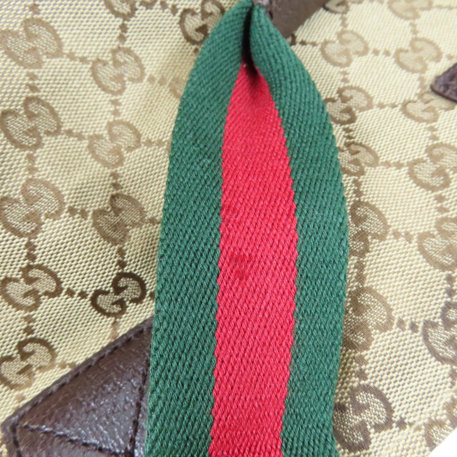 GUCCI 【激減優惠】帆布Tote Bag銀扣肩背袋啡色
