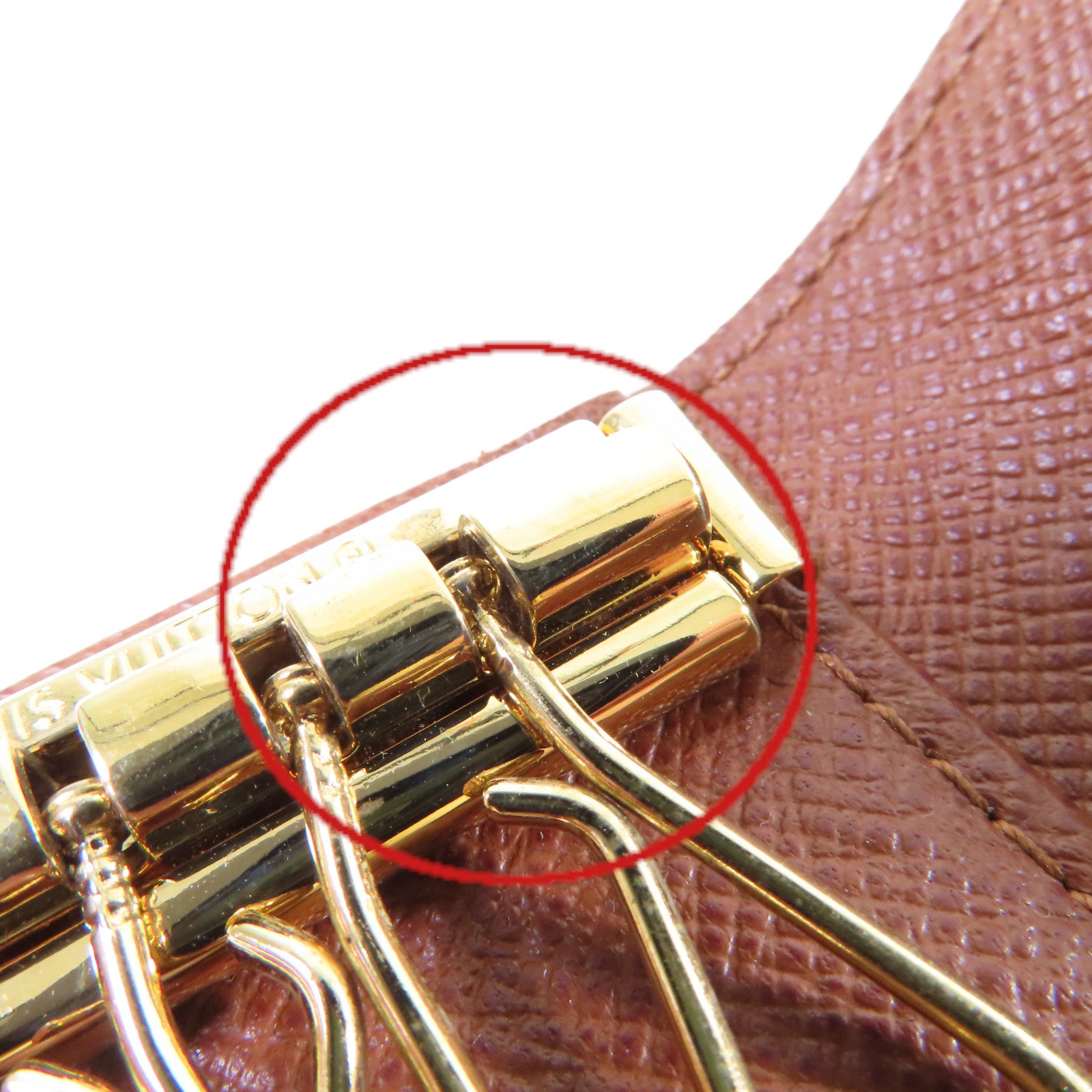 LOUIS VUITTON Monogram Multicles 4 Key Holder金扣鎖匙套啡色