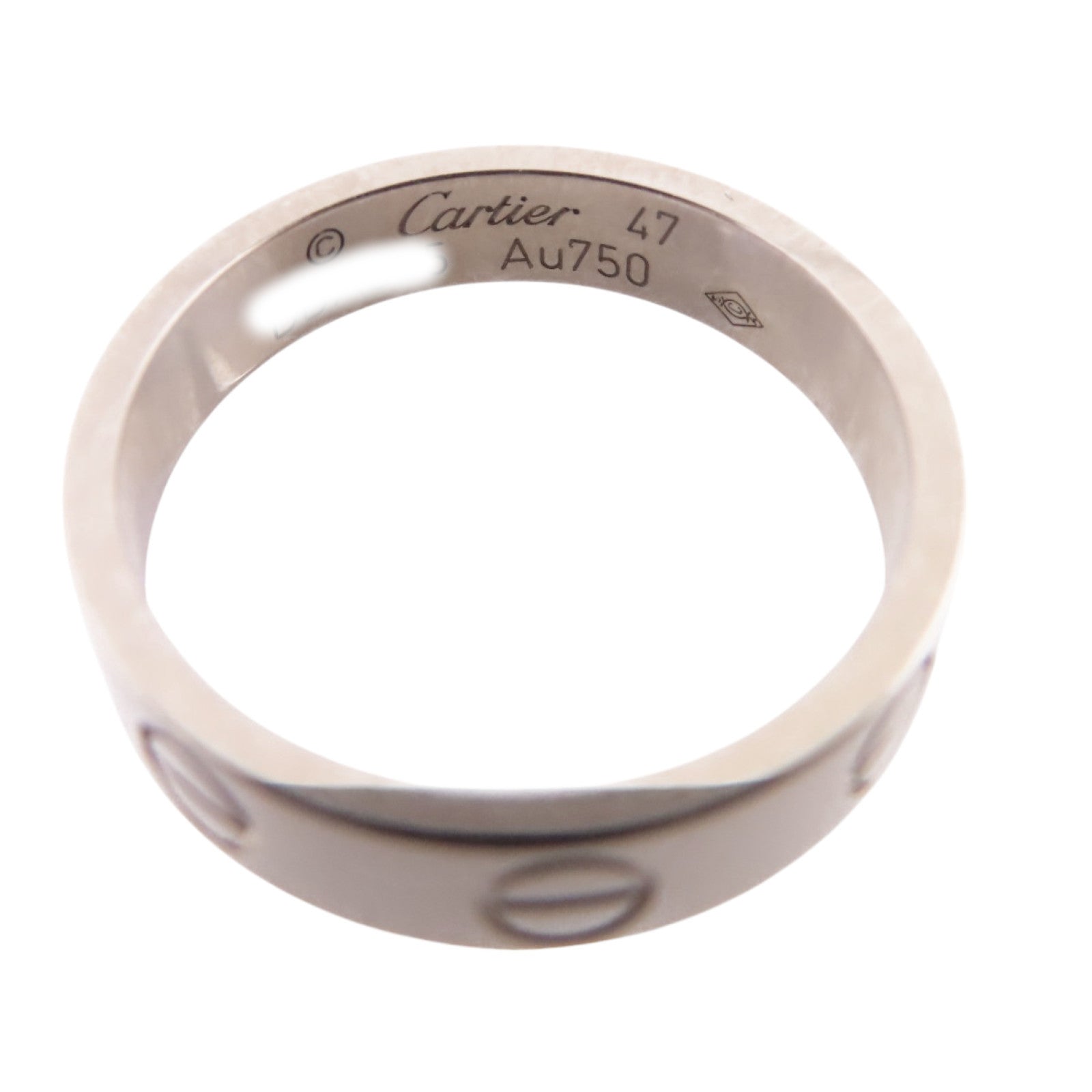 CARTIER 18K白金/Mini Love Ring戒指Cartier#47/US#3.75