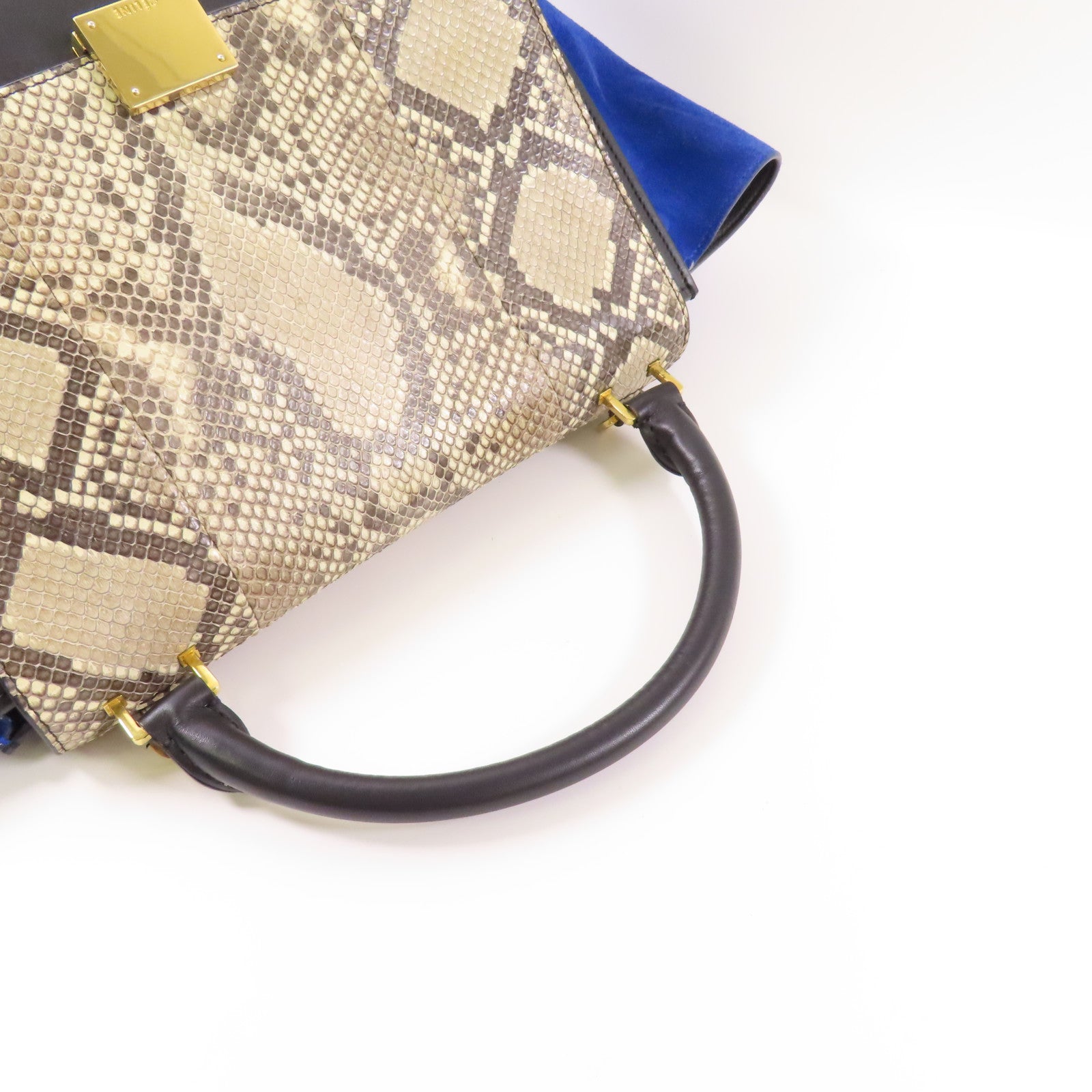 CELINE 【激減優惠】牛皮皮革/蛇皮皮革/麂皮皮革Trapeze金扣手挽肩背兩用袋