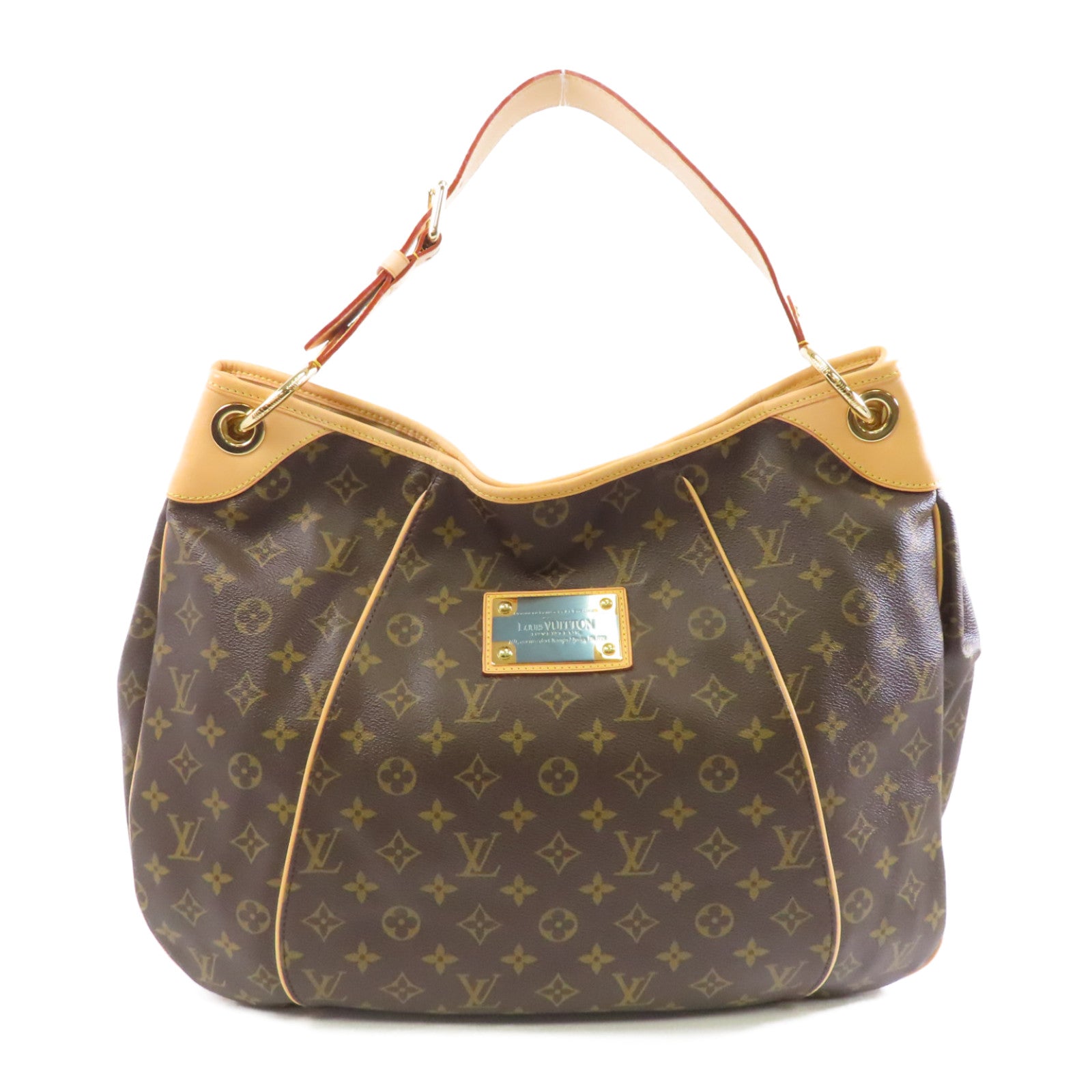 LOUIS VUITTON Monogram Galliera GM金扣肩背袋棕色