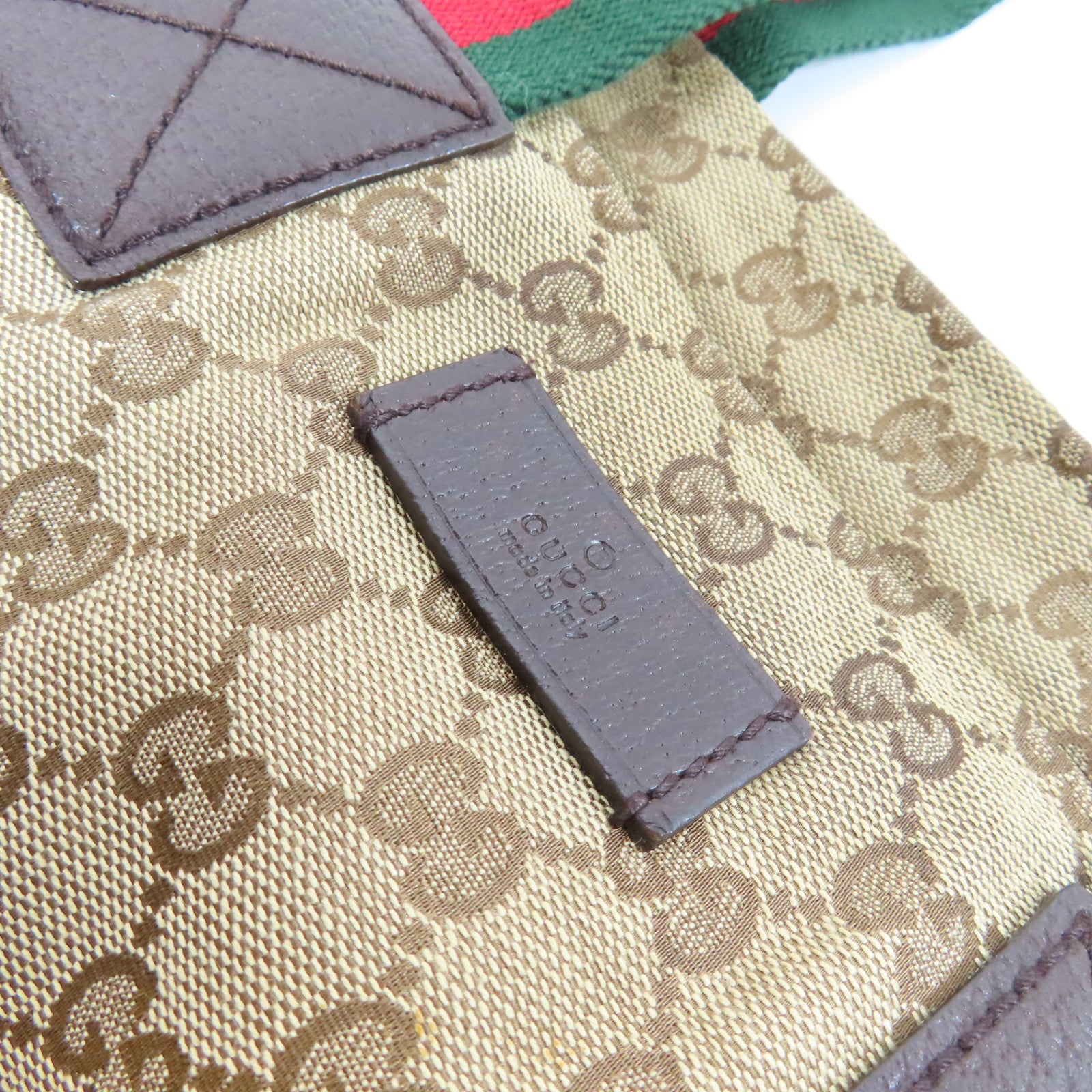 GUCCI 【激減優惠】帆布Tote Bag銀扣肩背袋啡色