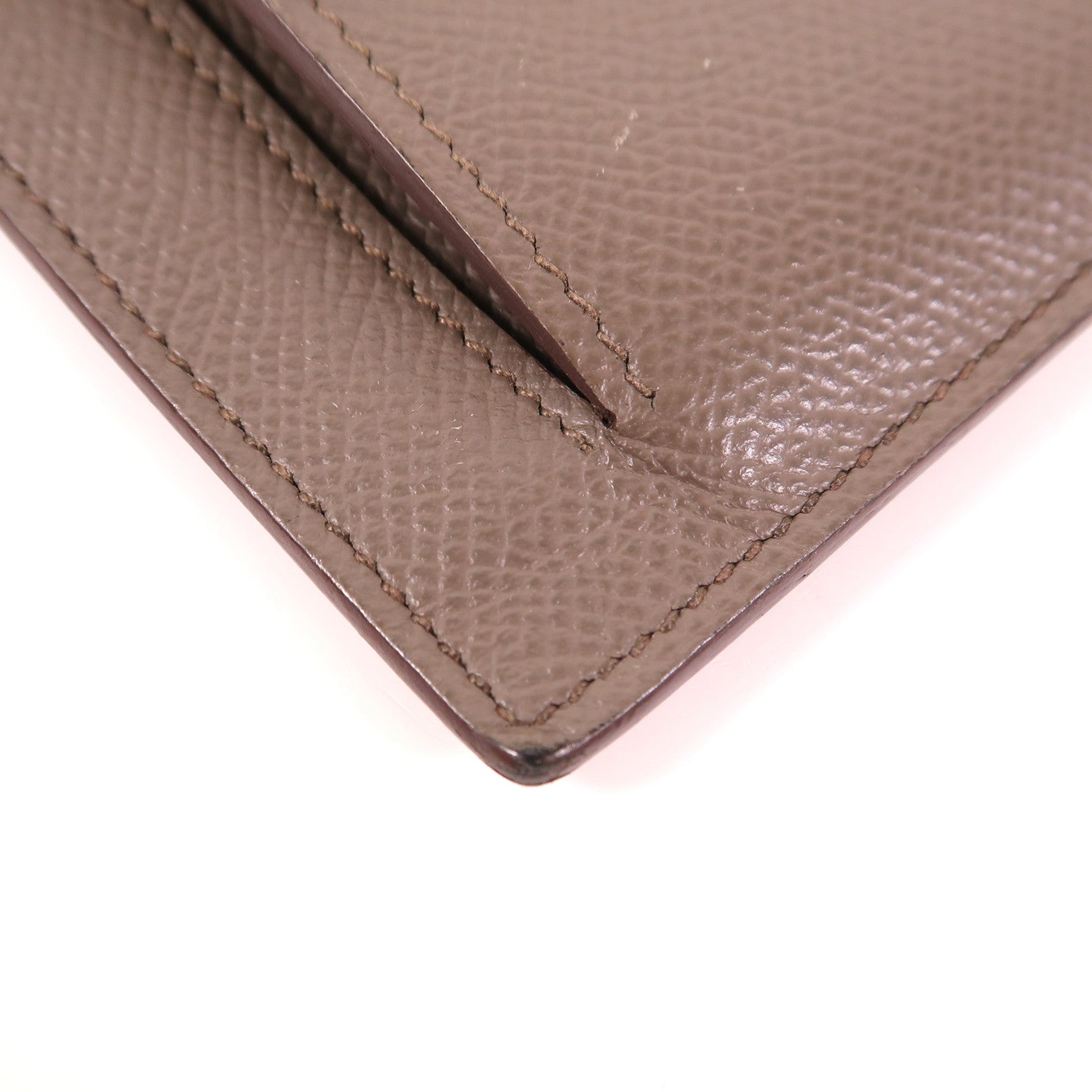 HERMES Epsom皮革Kelly Pocket金扣錢包Etain