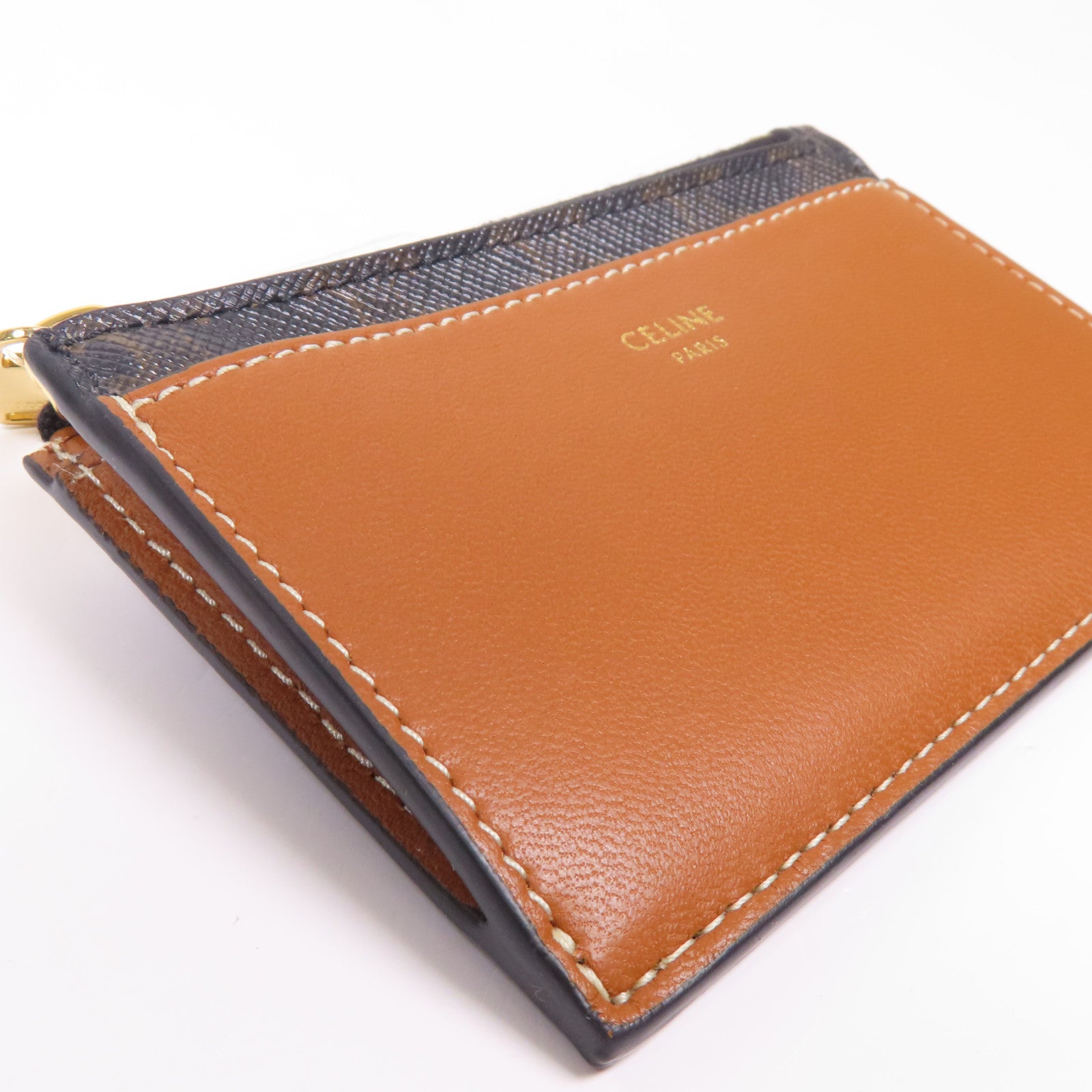 CELINE 塗層帆布Card Case金扣卡片套