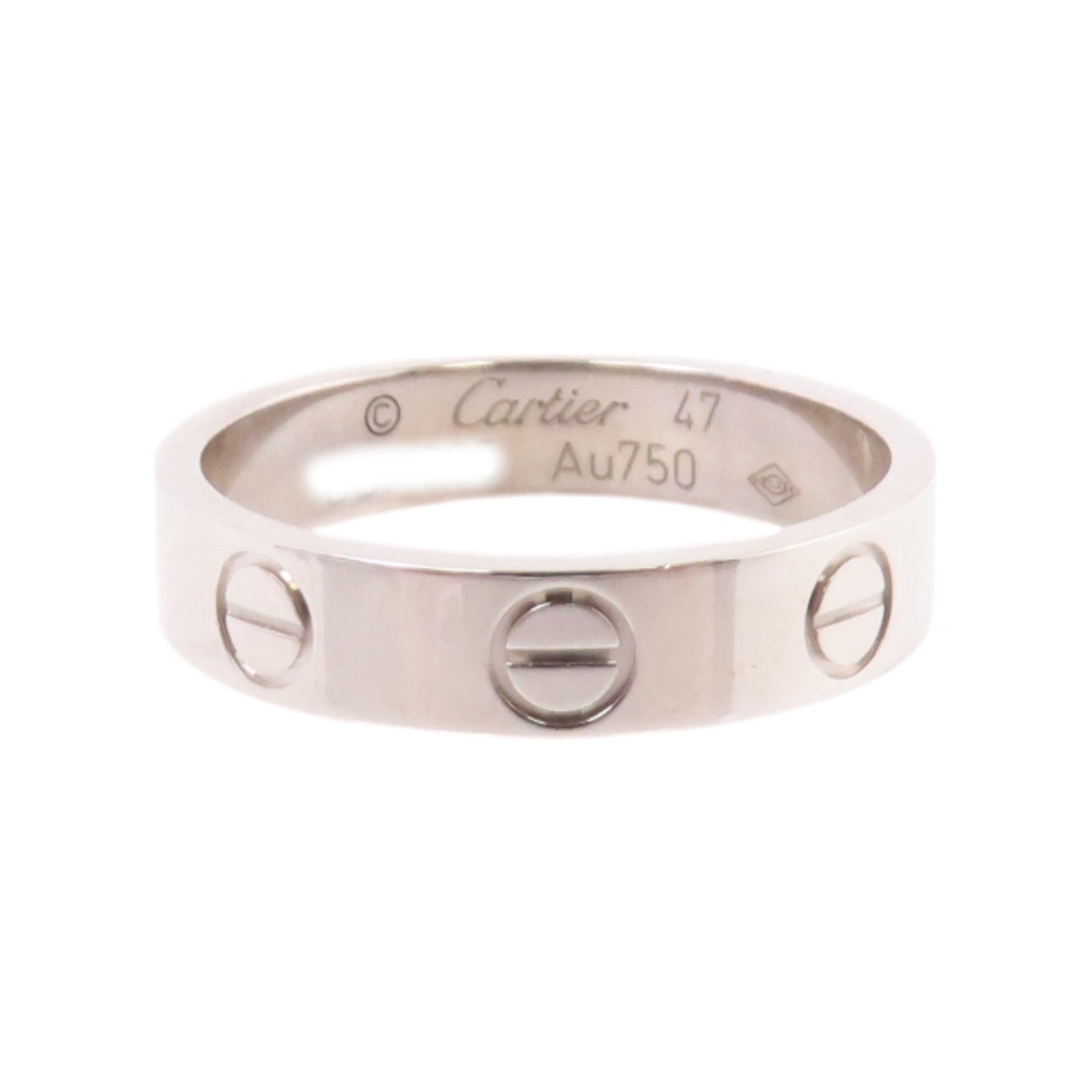 CARTIER 18K白金/Mini Love Ring戒指Cartier#47/US#3.75