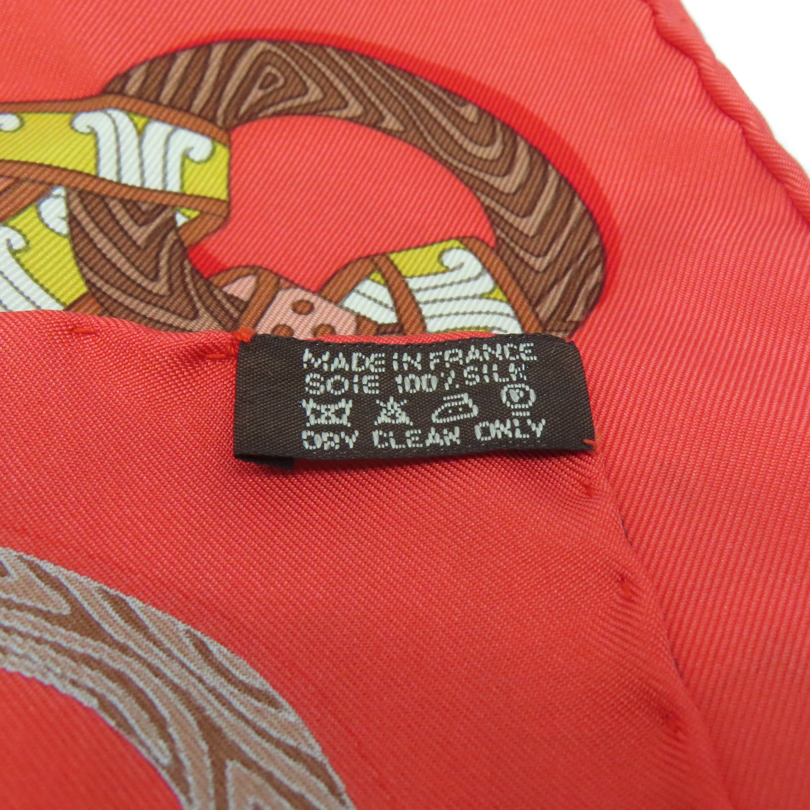 HERMES 【激減優惠】絲質Scarf 90x90絲巾紅色