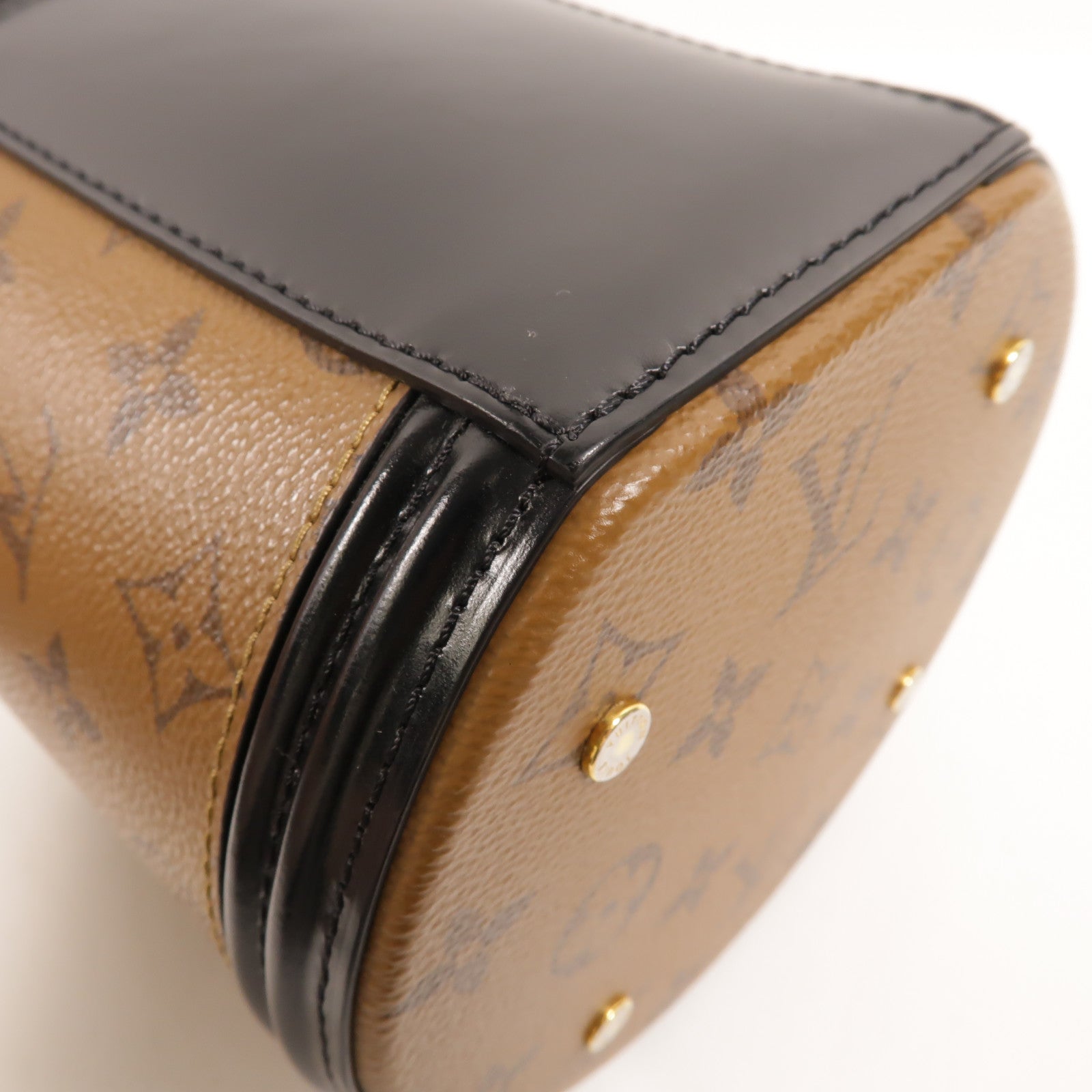 LOUIS VUITTON Monogram Reverse Cannes金扣手挽肩背兩用袋