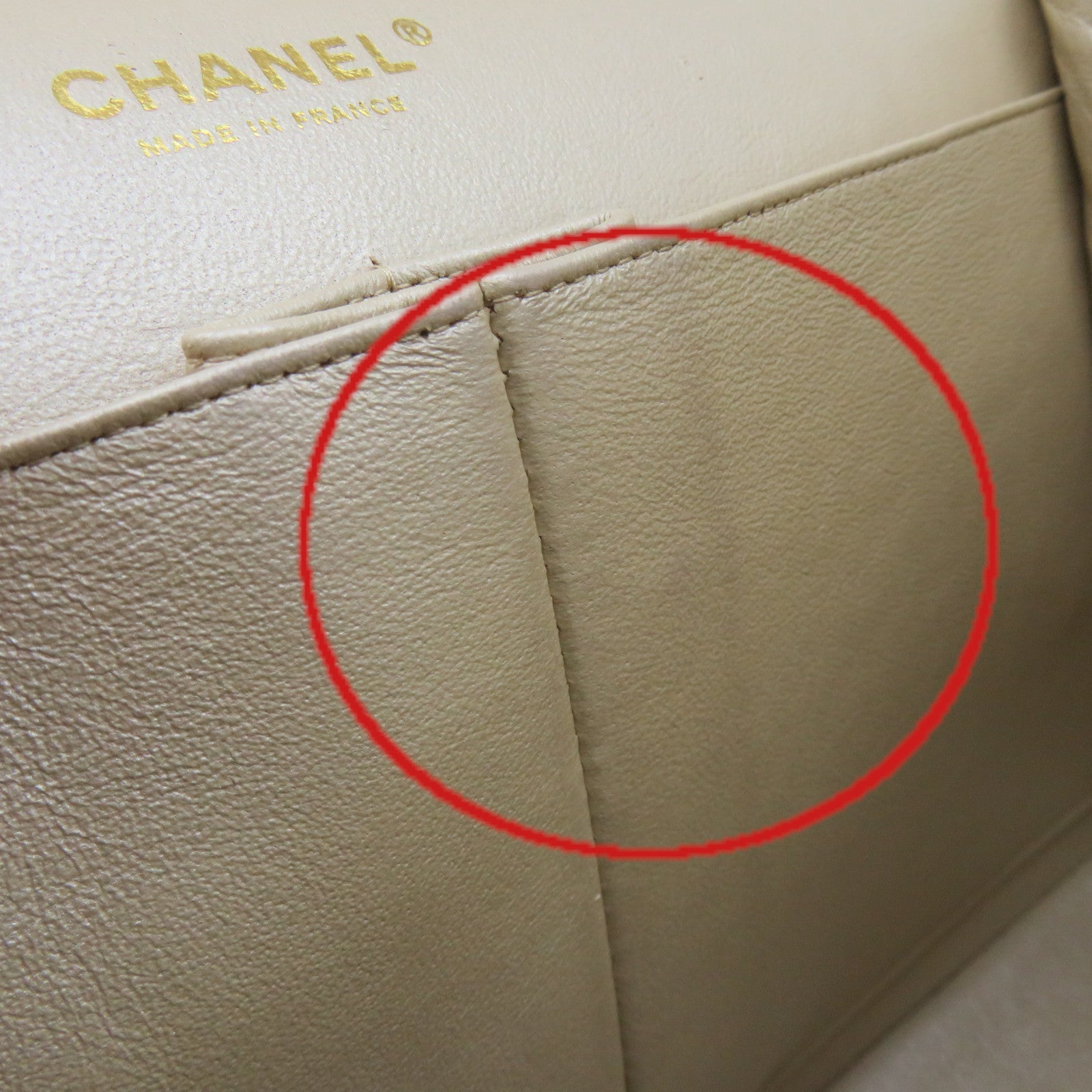 CHANEL 【激減優惠】菱格羊皮皮革Jumbo Chain Shoulder Bag金扣鏈帶肩背袋金色