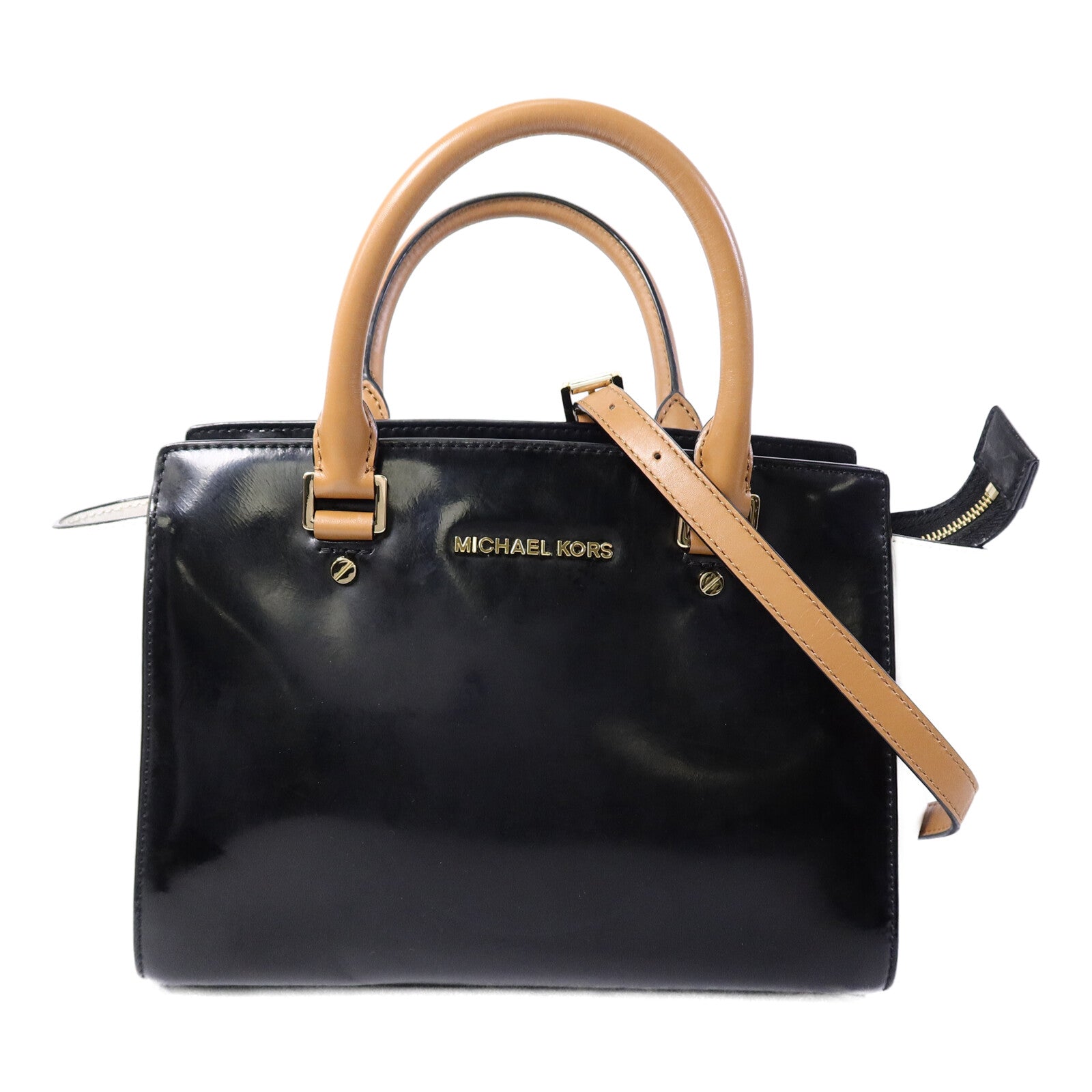 Michael Kors 漆皮皮革2 Way Shoulder Bag手挽肩背兩用袋