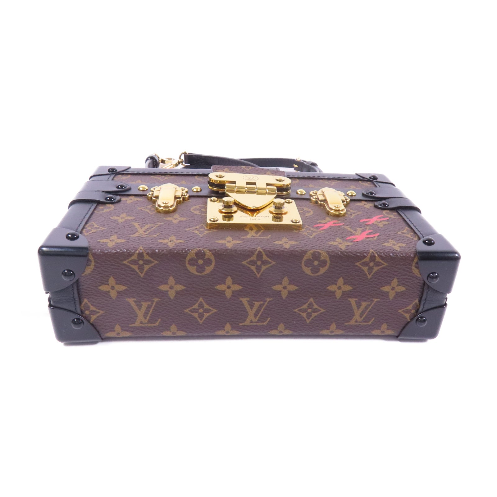 LOUIS VUITTON Monogram Petite Malle金扣肩背袋