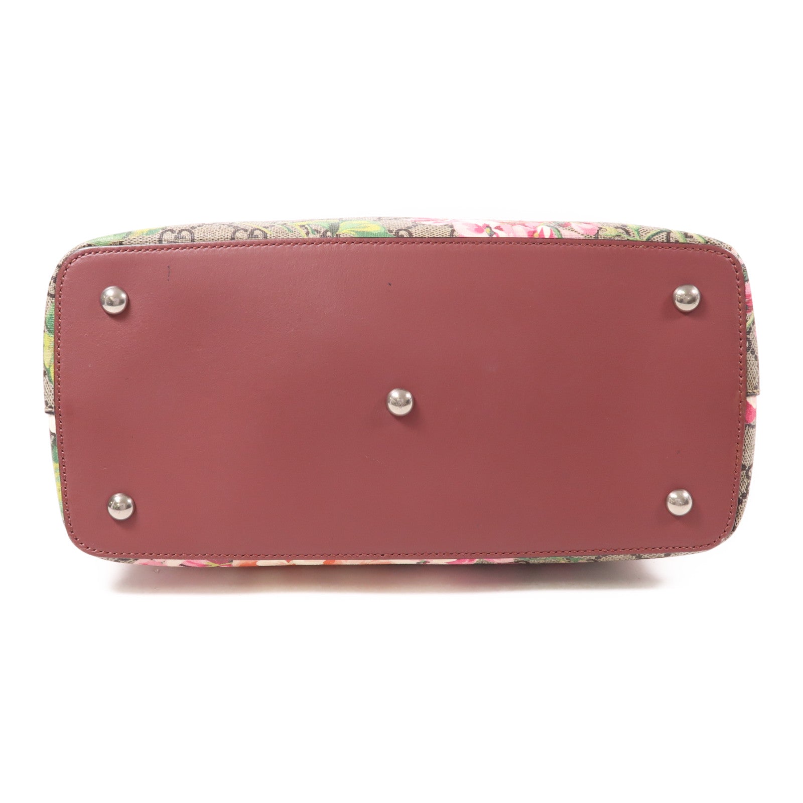GUCCI 塗層帆布Shoulder Bag銀扣手挽肩背兩用袋