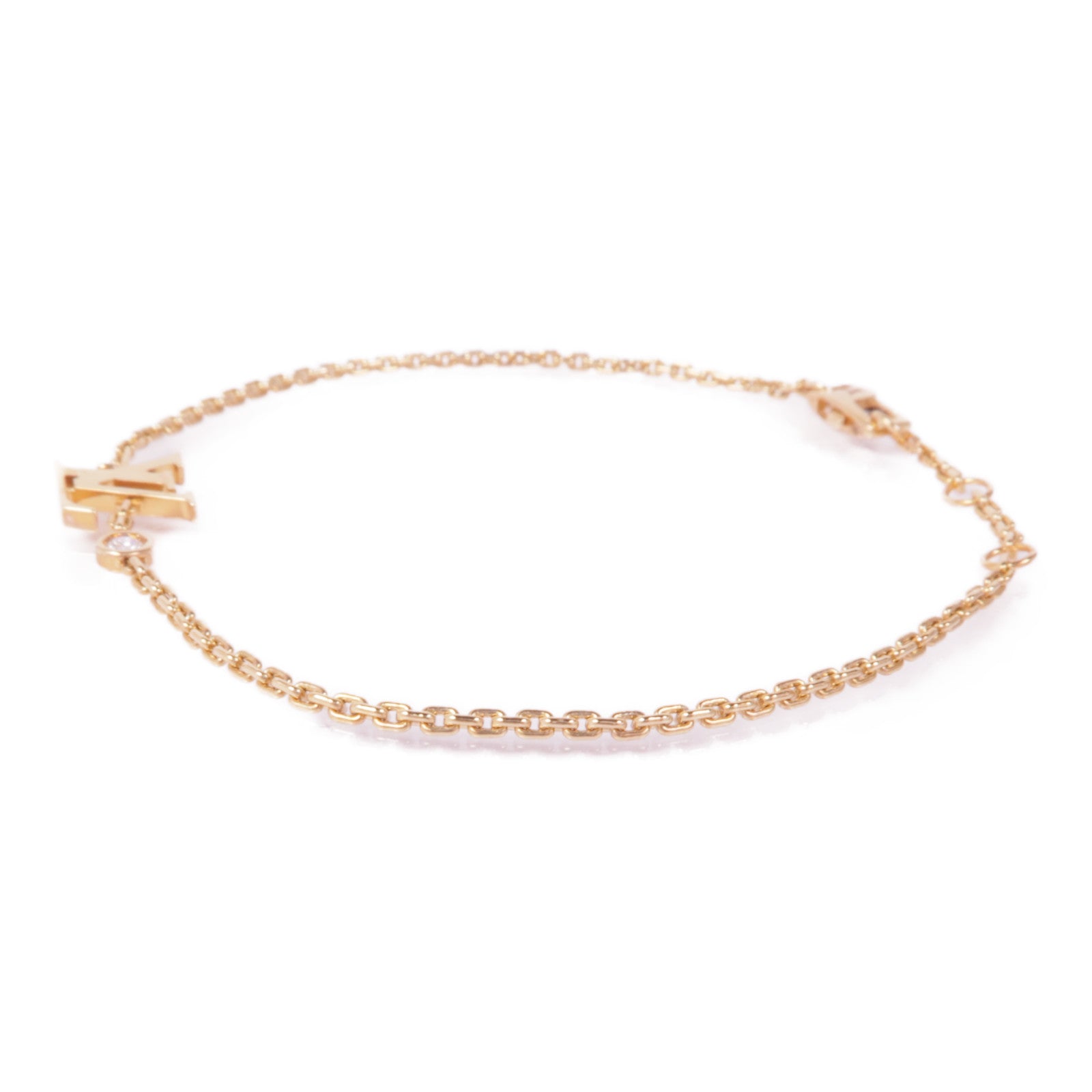 LOUIS VUITTON 18K玫瑰金Idylle Blossom 1P Diamond Bracelet鑽石手鏈