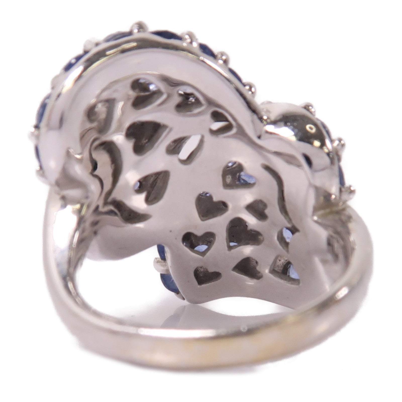 JEWELRY 【激減優惠】18K白金Sapphire Diamond Ring 4.36ct藍寶石/0.14ct鑽石戒指US#6