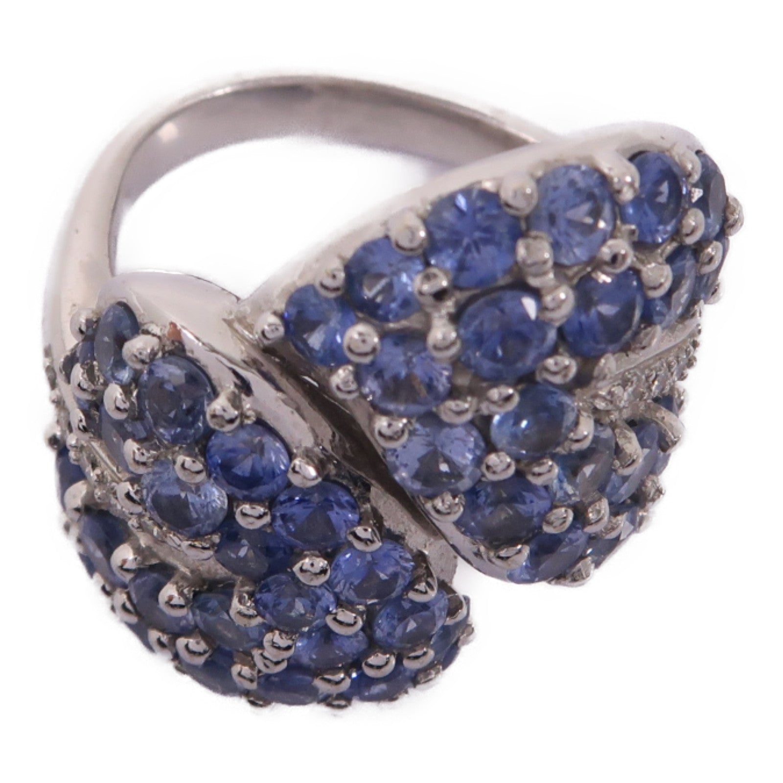 JEWELRY 【激減優惠】18K白金Sapphire Diamond Ring 4.36ct藍寶石/0.14ct鑽石戒指US#6