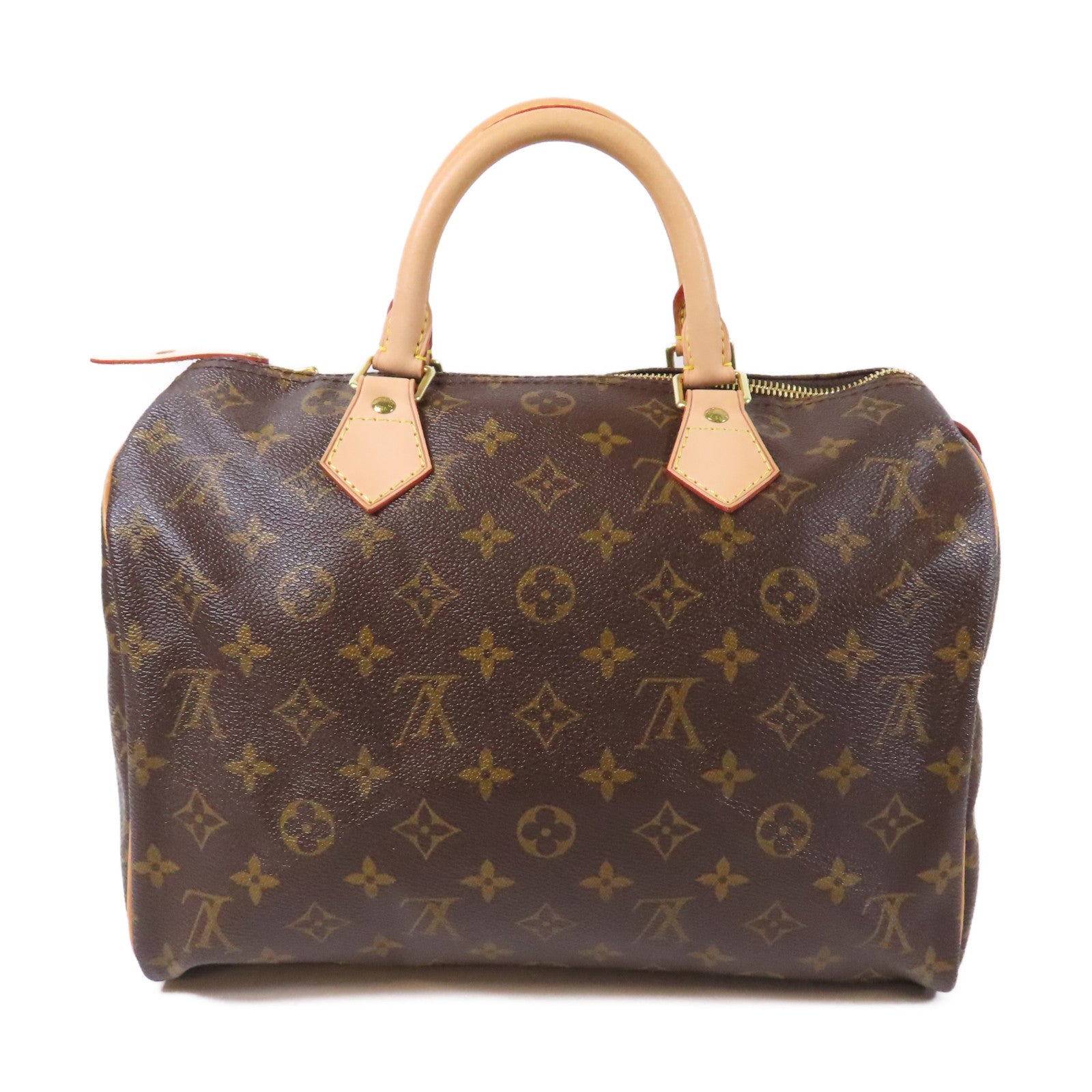 LOUIS VUITTON Monogram Speedy 30金扣手挽袋啡色
