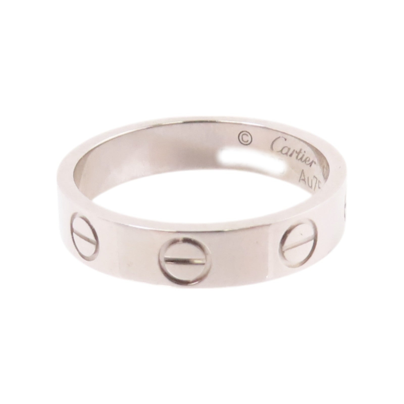 CARTIER 18K白金/Mini Love Ring戒指Cartier#47/US#3.75