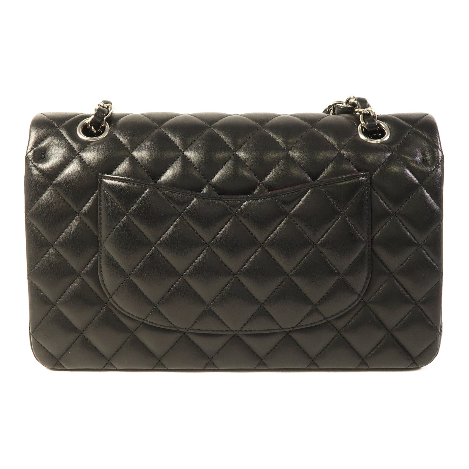 CHANEL 羊皮皮革Classic 25銀扣鏈帶肩背袋