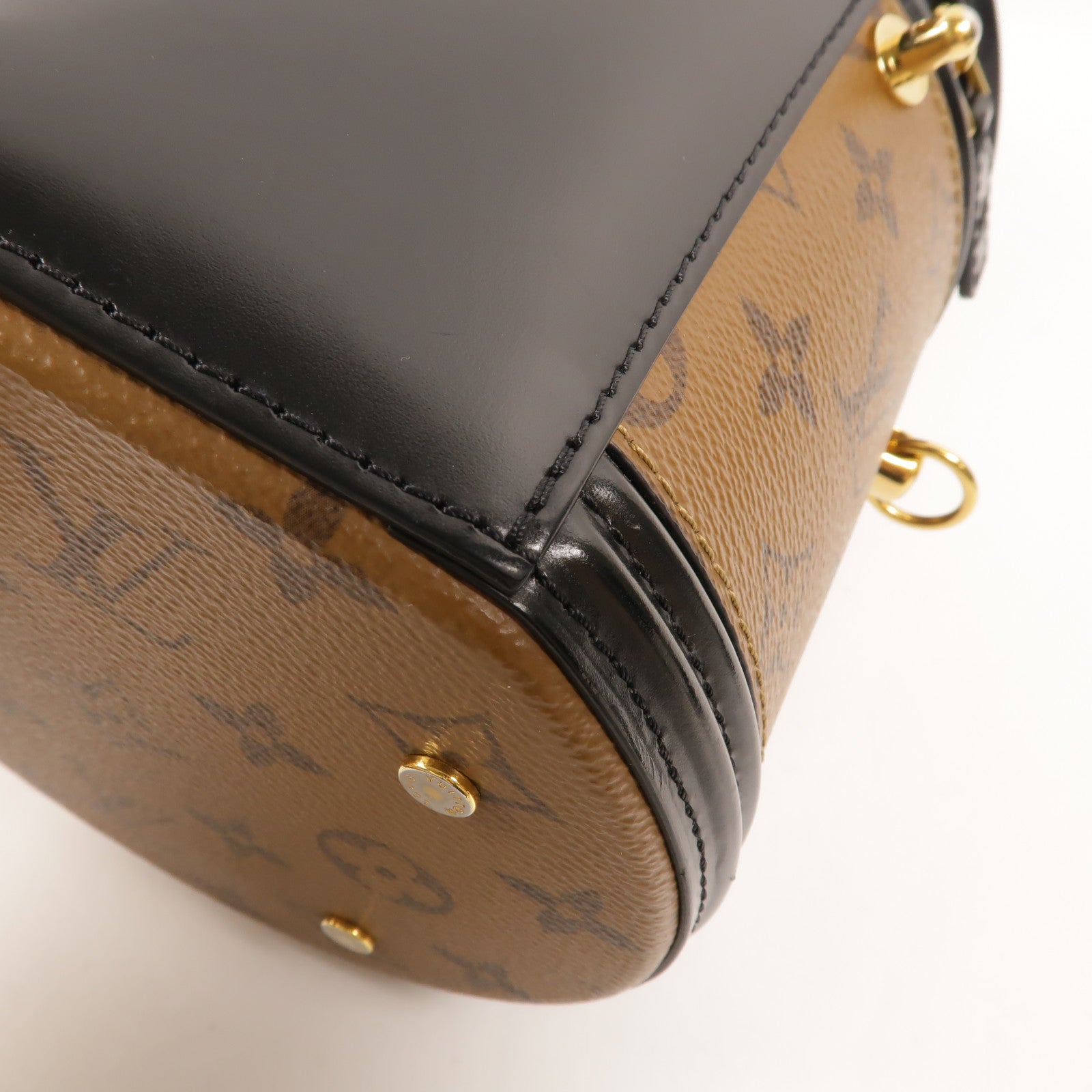 LOUIS VUITTON Monogram Reverse Cannes金扣手挽肩背兩用袋