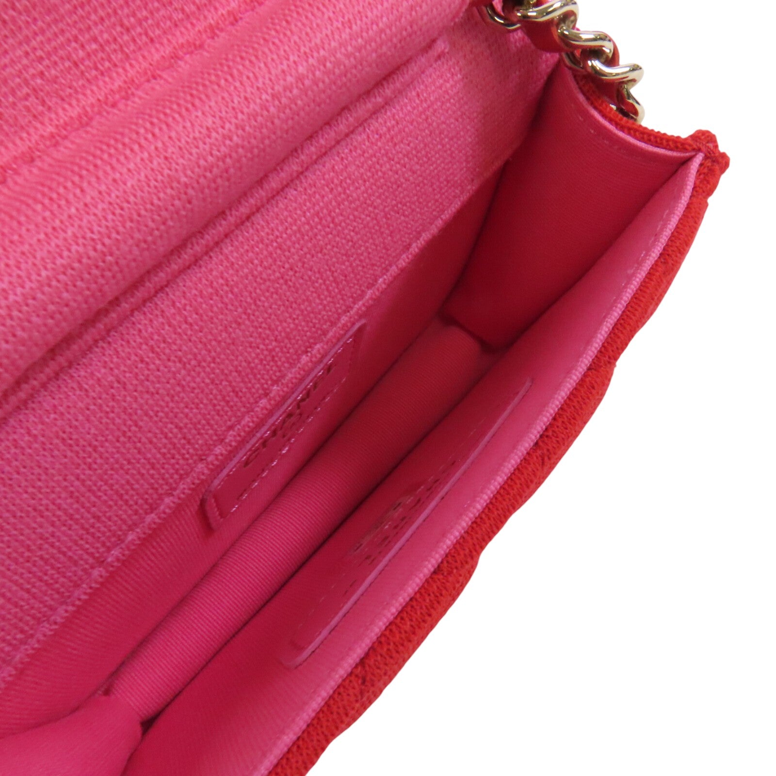 CHANEL 帆布Shoulder Bag金扣鏈帶肩背袋