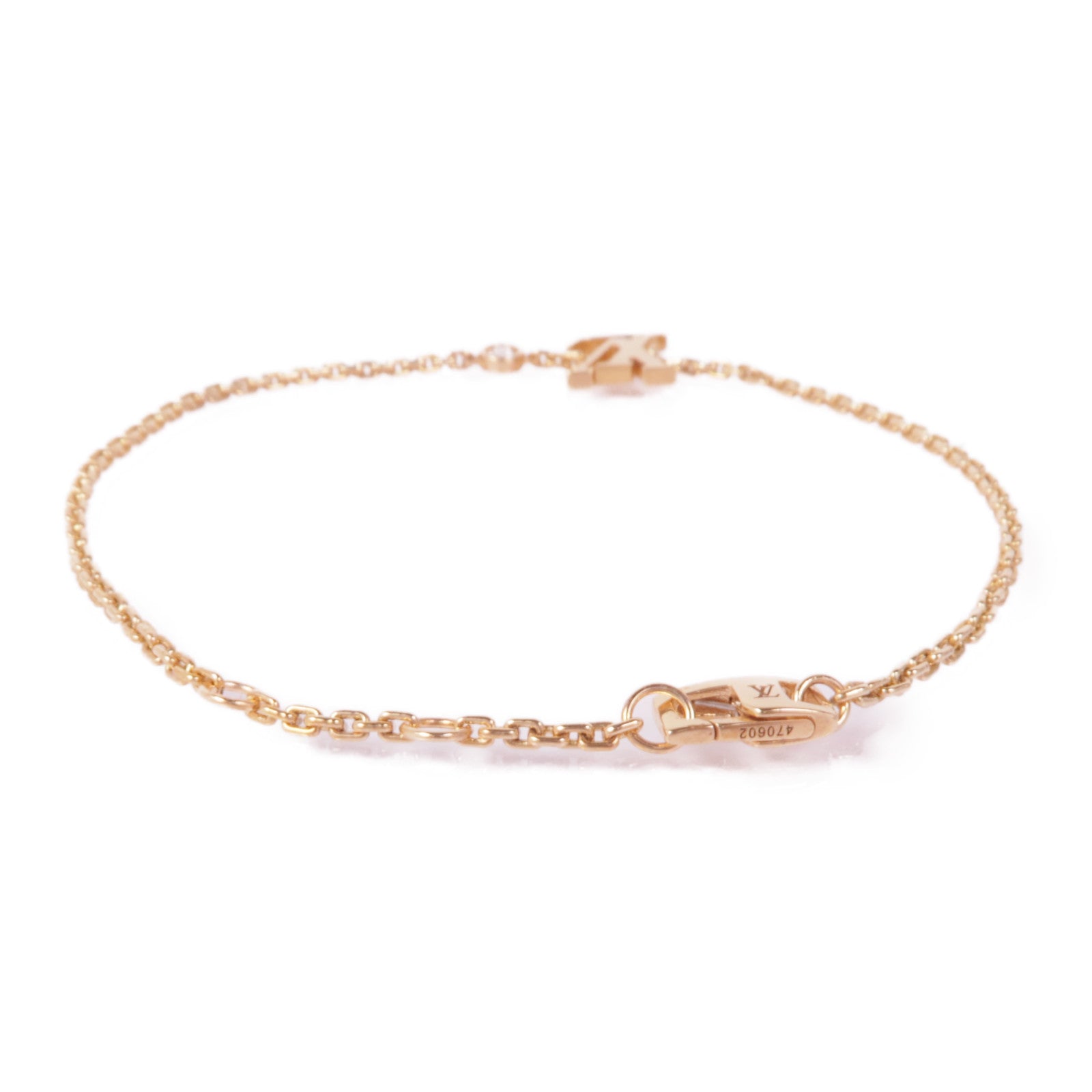 LOUIS VUITTON 18K玫瑰金Idylle Blossom 1P Diamond Bracelet鑽石手鏈