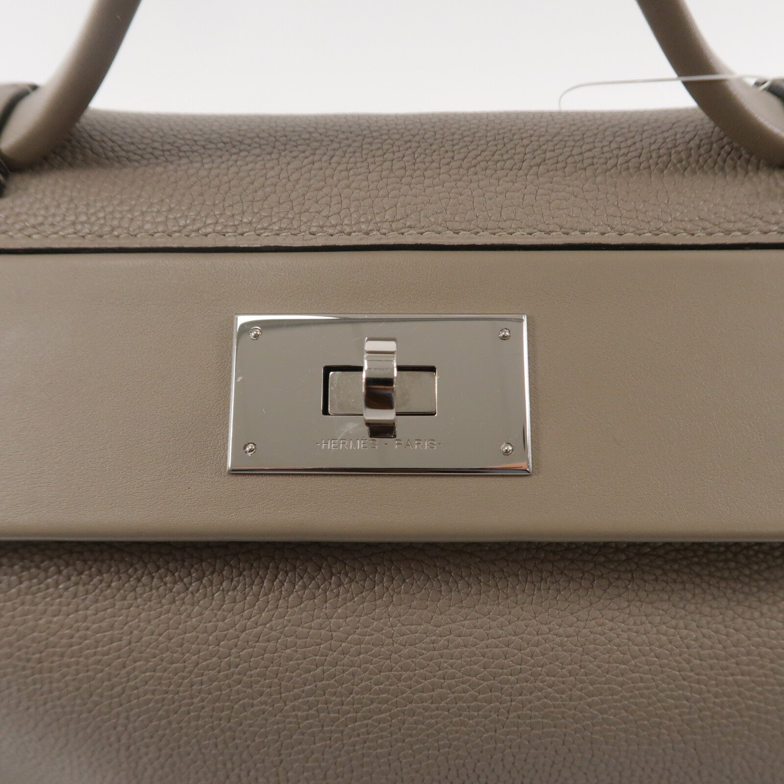 HERMES Togo皮革/Swift皮革24/24 29cm手挽肩背兩用袋Gris Asphalte