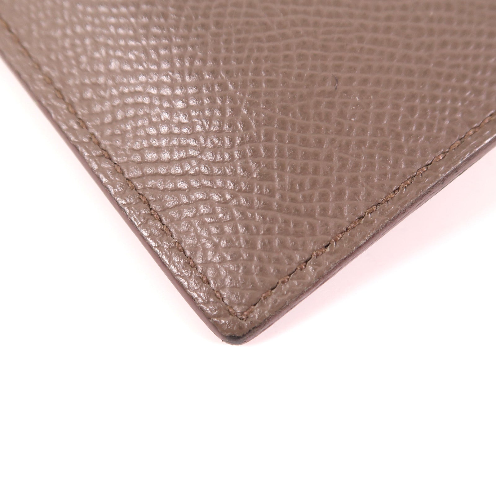 HERMES Epsom皮革Kelly Pocket金扣錢包Etain