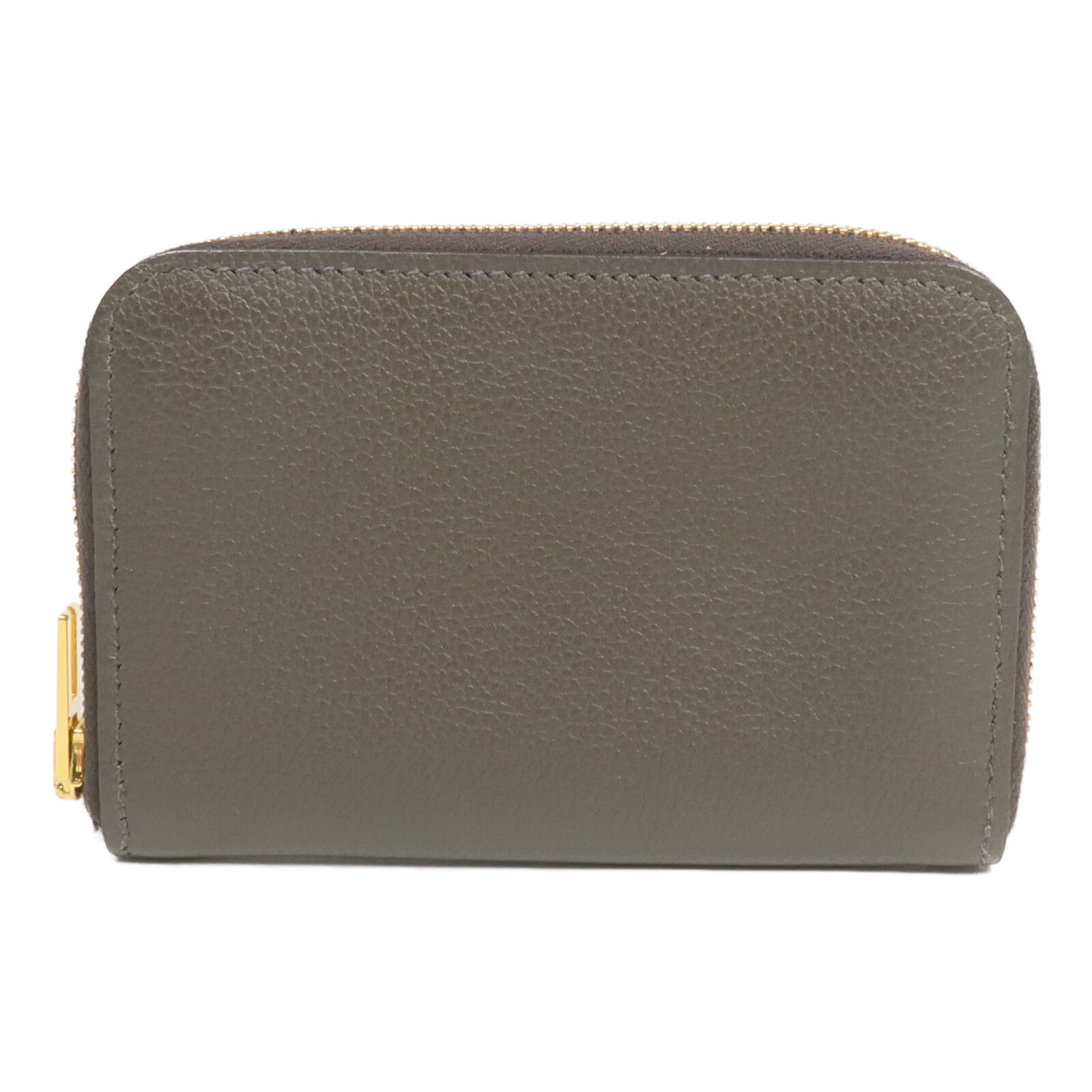 HERMES Evercolor皮革Zipengo H Compact Card Case卡片套Vert de Gris