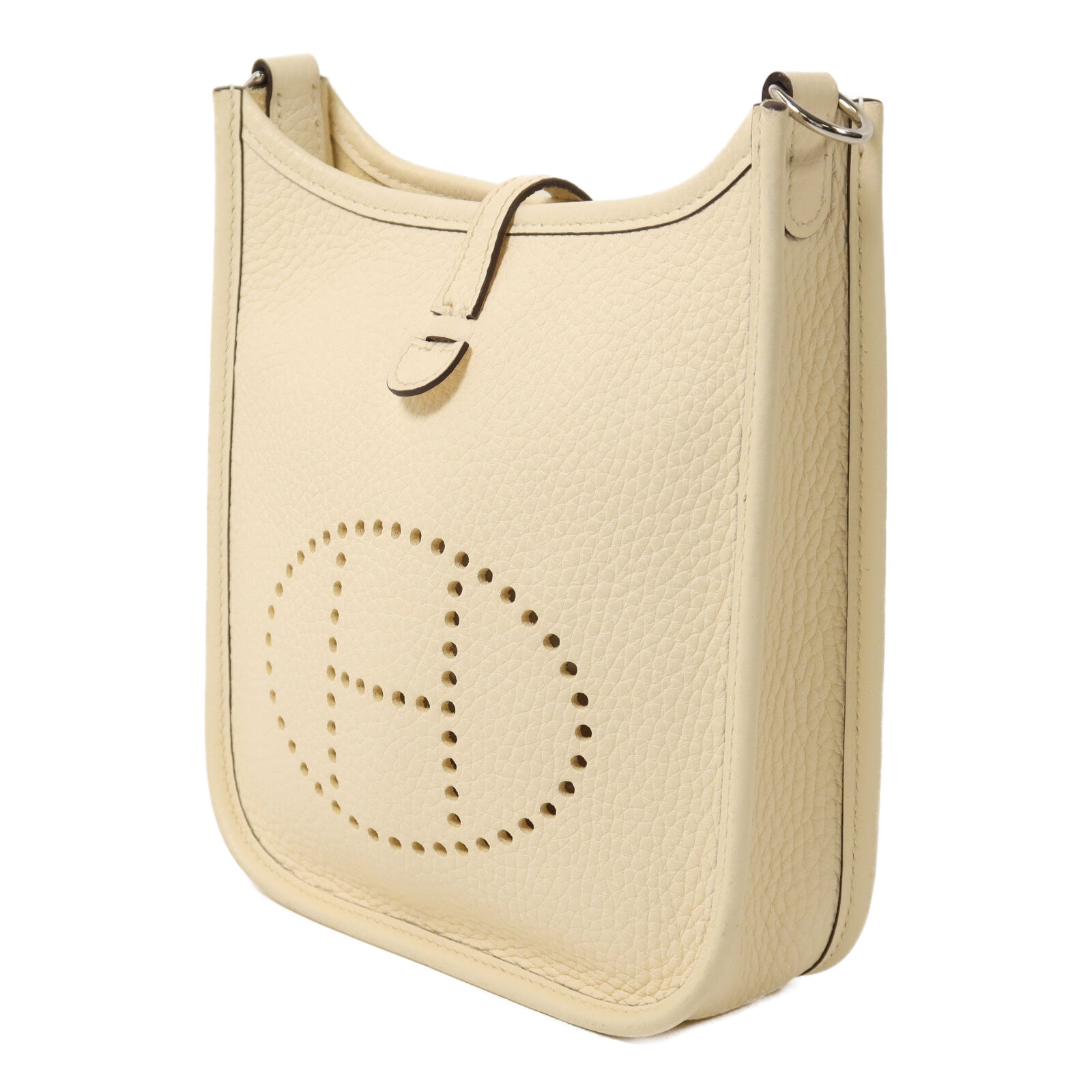 HERMES Clemence皮革Evelyne TPM銀扣肩背袋Nata