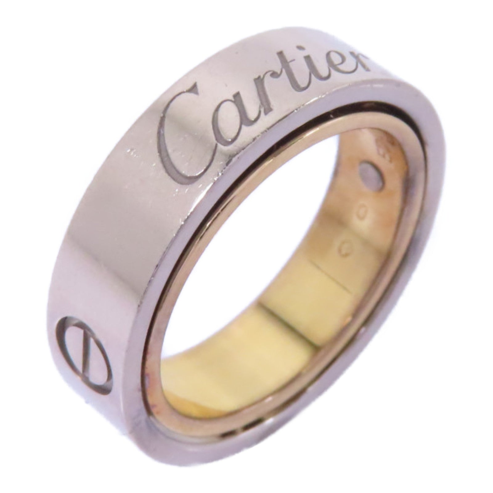 CARTIER 18K黃金/18K白金/18K玫瑰金Astro Love Ring戒指Cartier#51/US#5.75