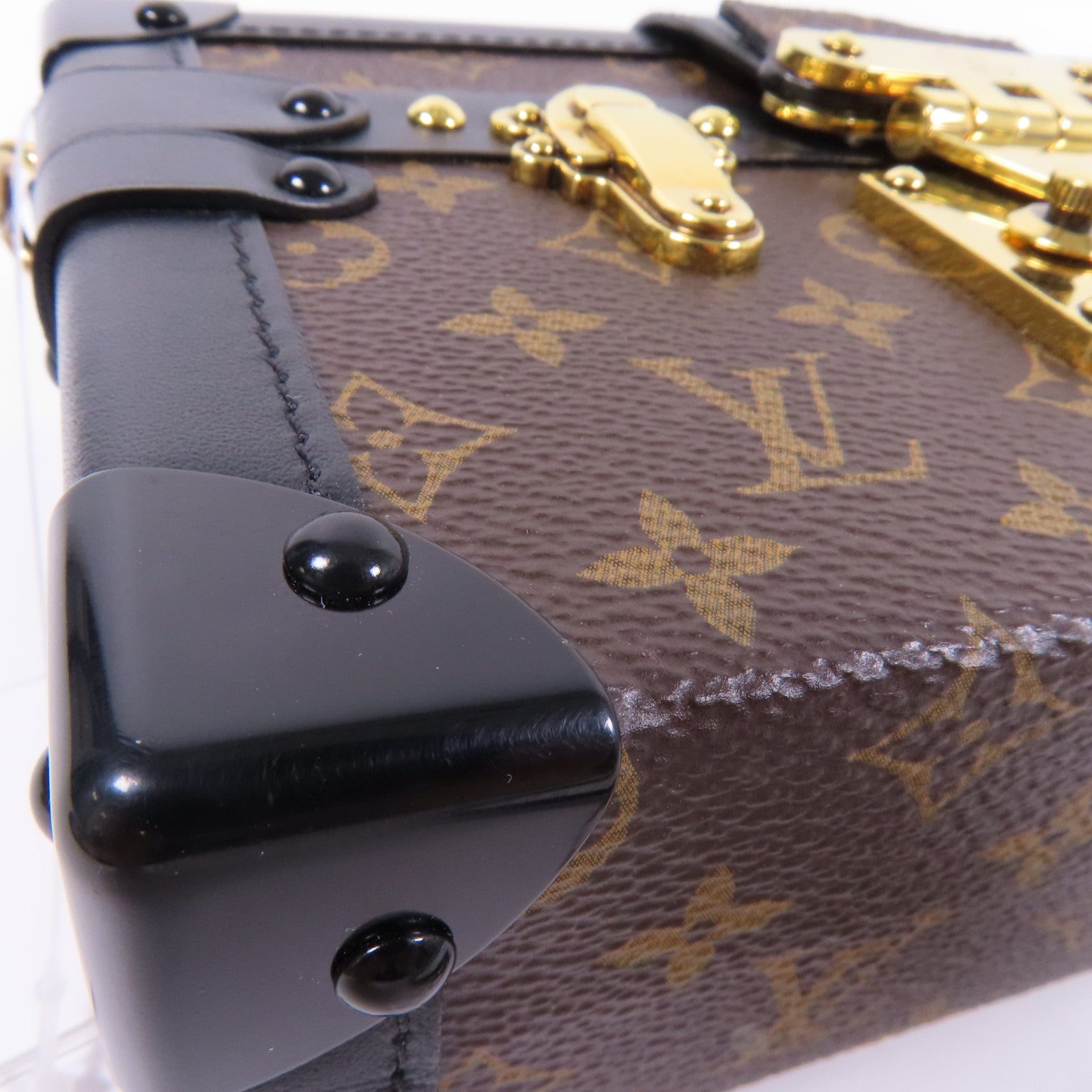 LOUIS VUITTON Monogram Petite Malle金扣肩背袋