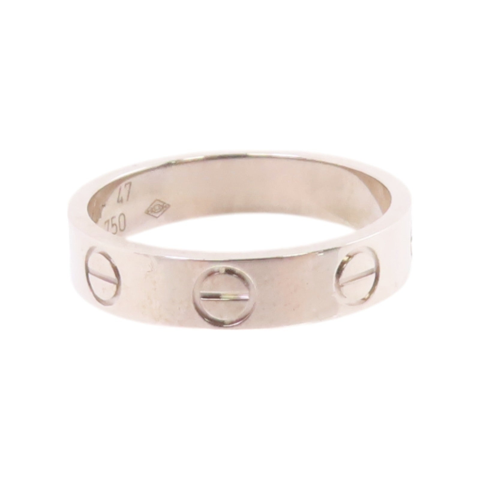 CARTIER 18K白金/Mini Love Ring戒指Cartier#47/US#3.75