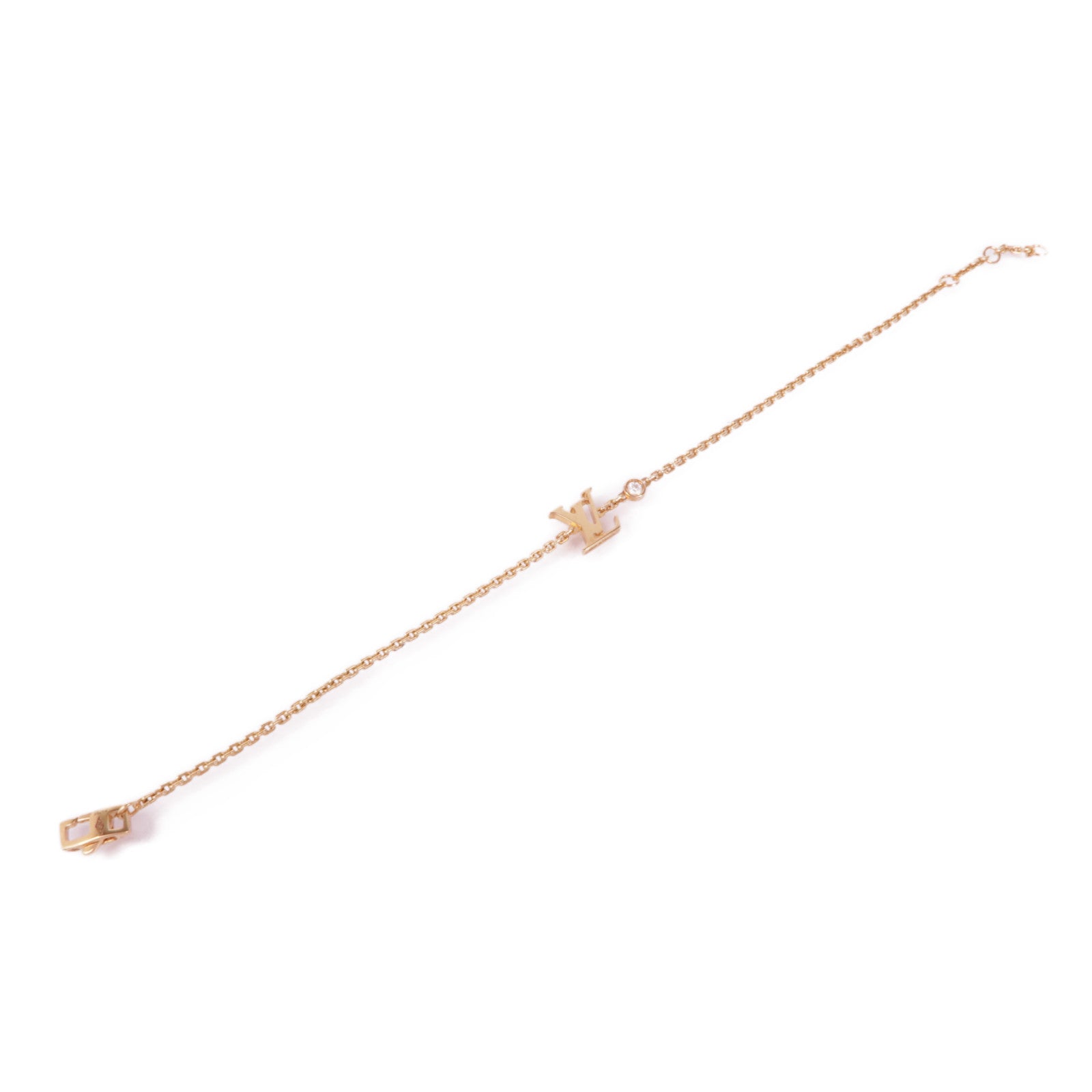 LOUIS VUITTON 18K玫瑰金Idylle Blossom 1P Diamond Bracelet鑽石手鏈