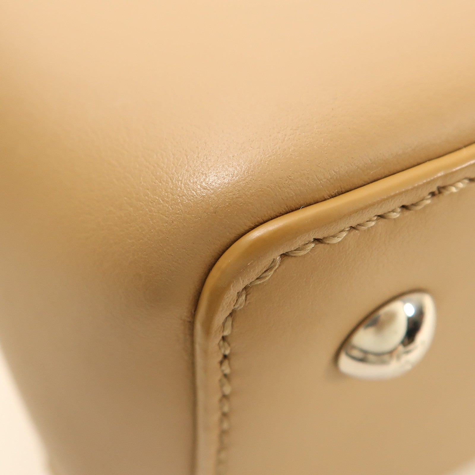 FENDI SHW 2 Jours Bag 2 Way Shoulder Handbag 03070249 Calfskin Leather Brown