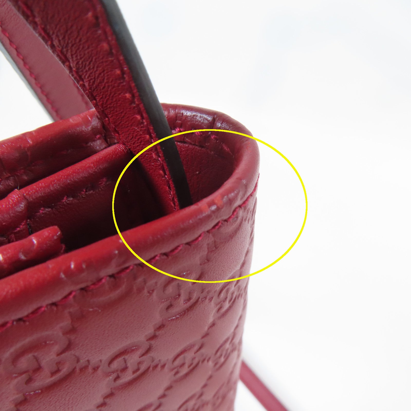 GUCCI 牛皮皮革Shoulder Bag金扣肩背袋紅色