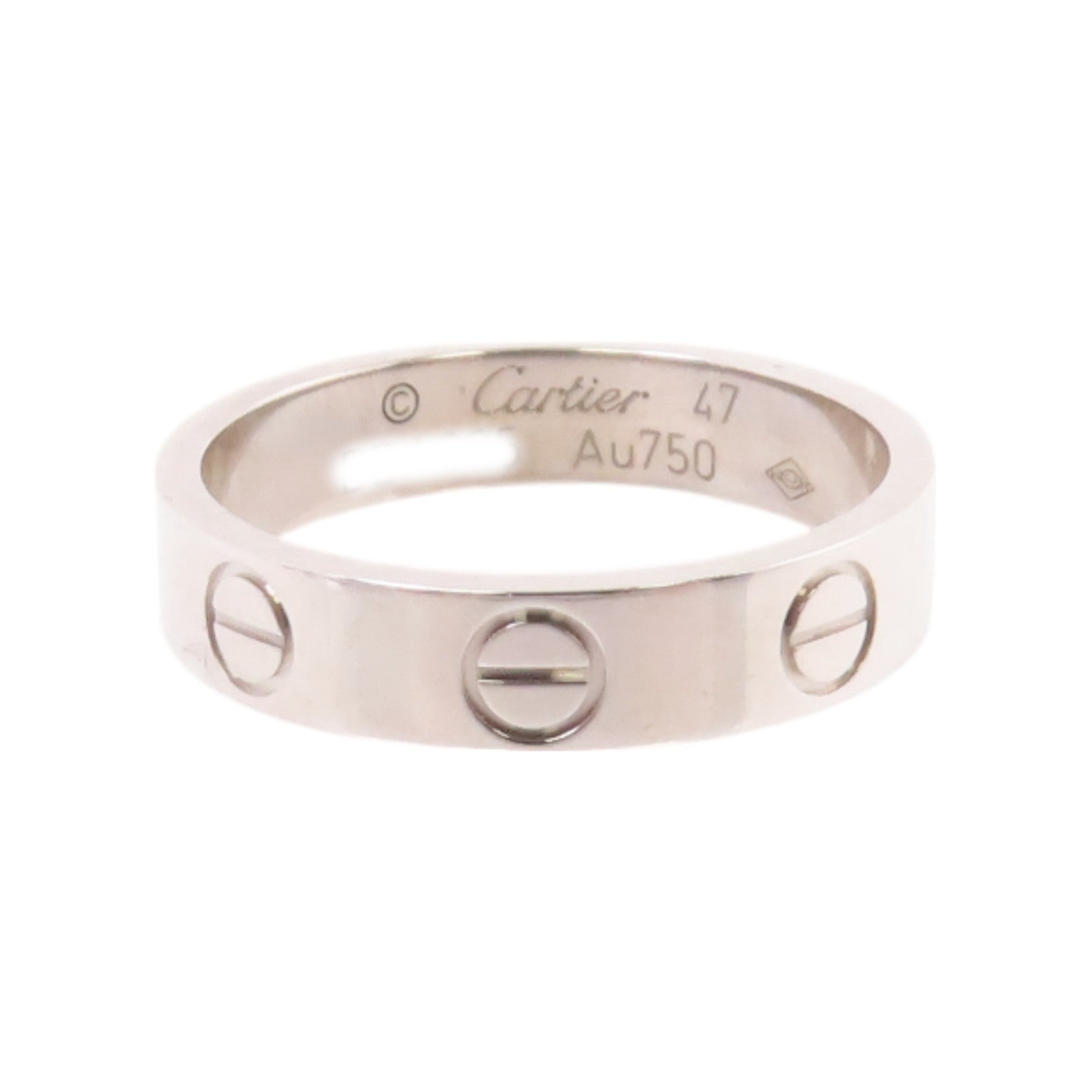 CARTIER 18K白金/Mini Love Ring戒指Cartier#47/US#3.75