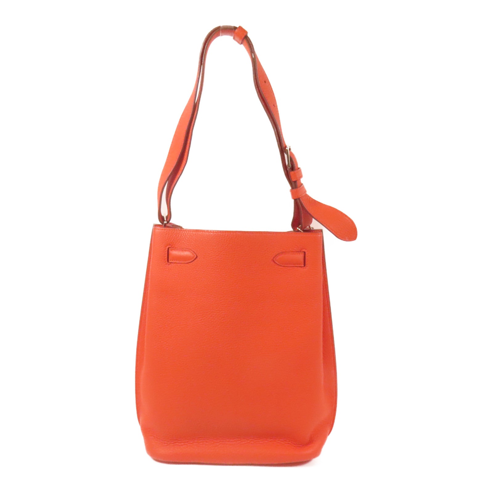 HERMES Togo皮革So Kelly 22銀扣肩背袋Capucine