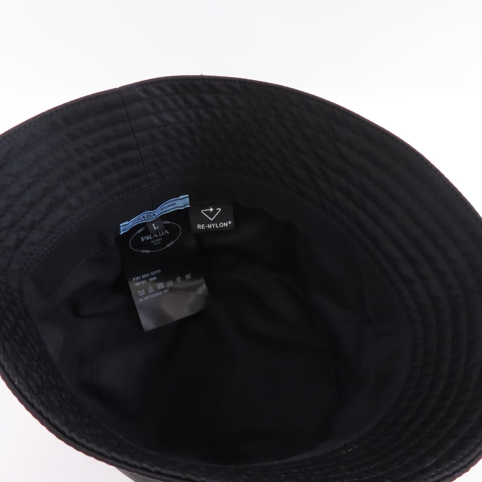 PRADA 尼龍Re-Nylon Bucket Hat帽子黑色