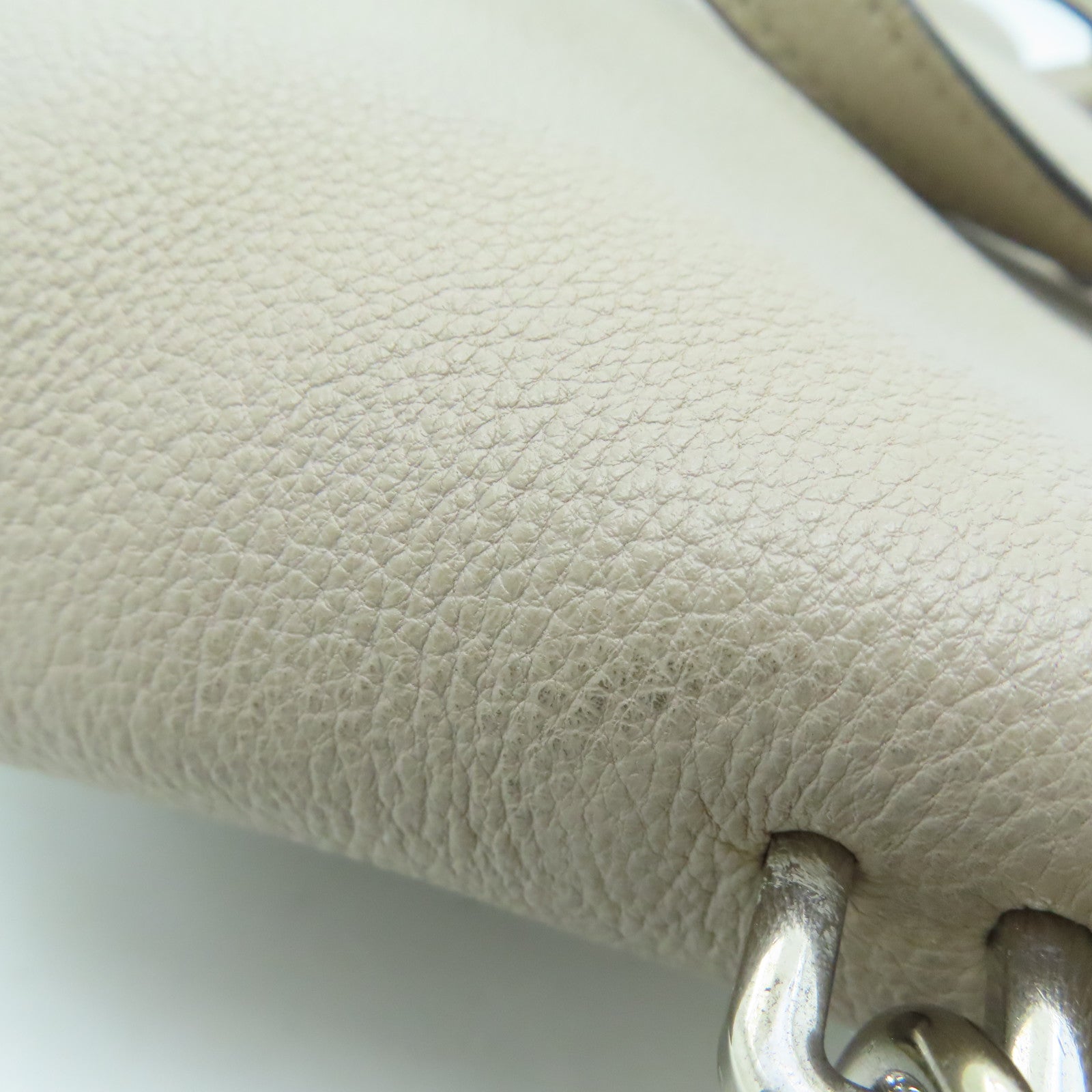 LOUIS VUITTON [Sharp Discount] Cowhide Leather Soft Lockit Silver Buckle Handle Shoulder Back Dual-purpose Bag Gray Brown