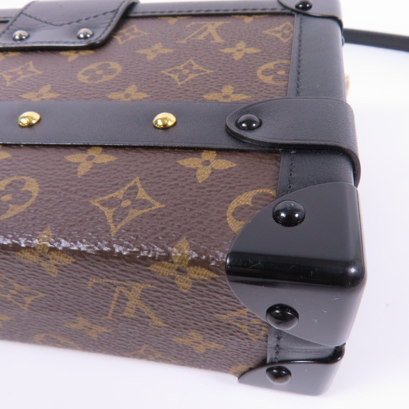 LOUIS VUITTON Monogram Petite Malle金扣肩背袋
