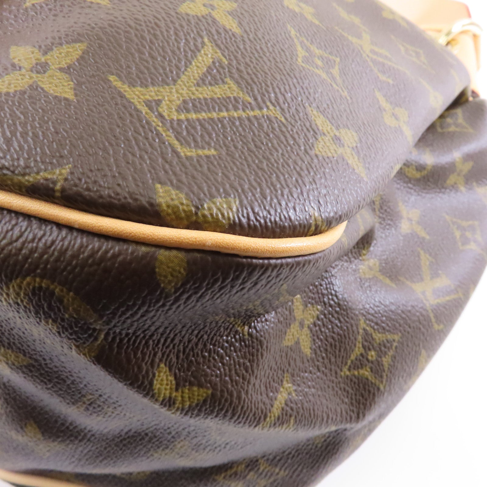 LOUIS VUITTON Monogram Galliera GM金扣肩背袋棕色