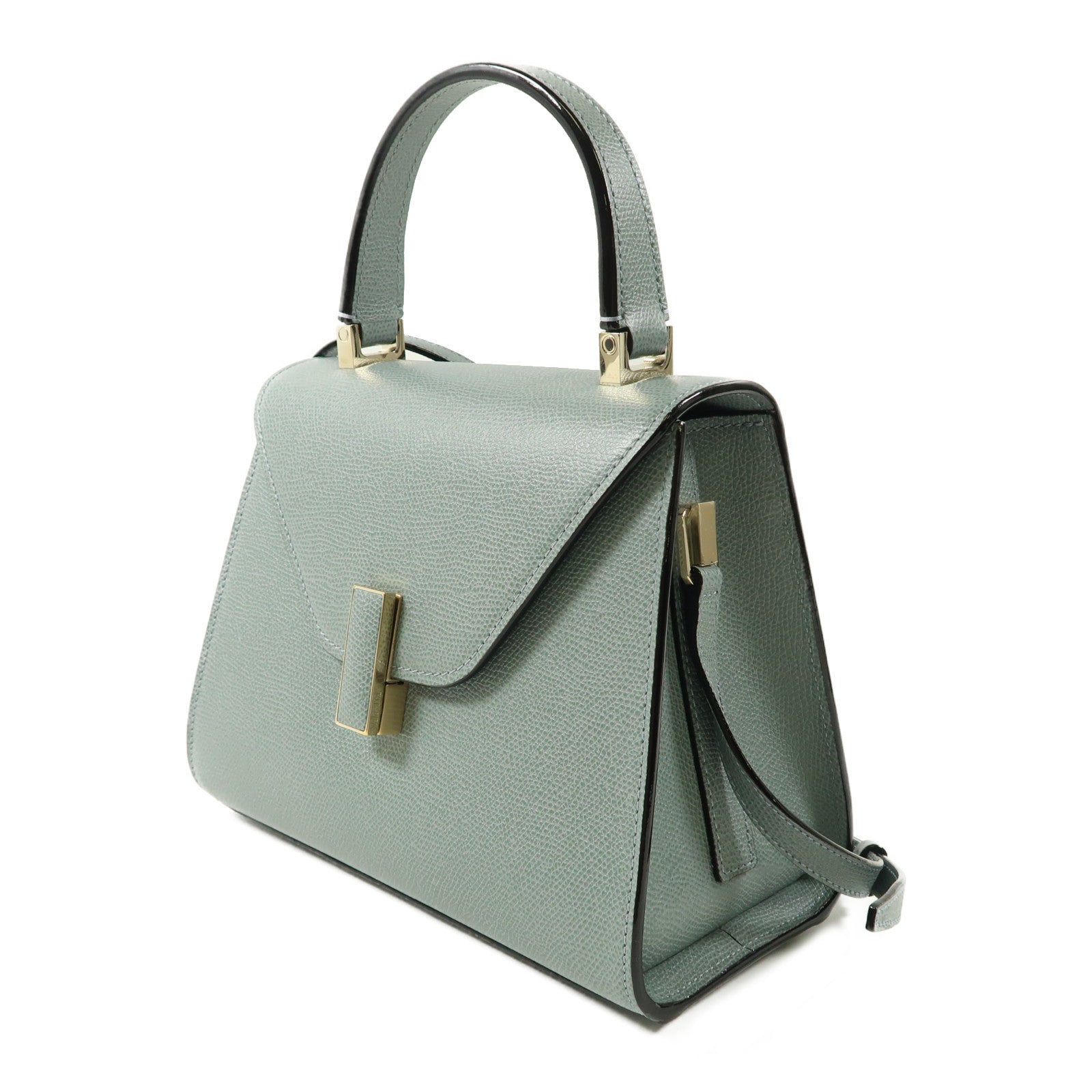 Valextra 牛皮皮革2 Way Shoulder Bag手挽肩背兩用袋藍色