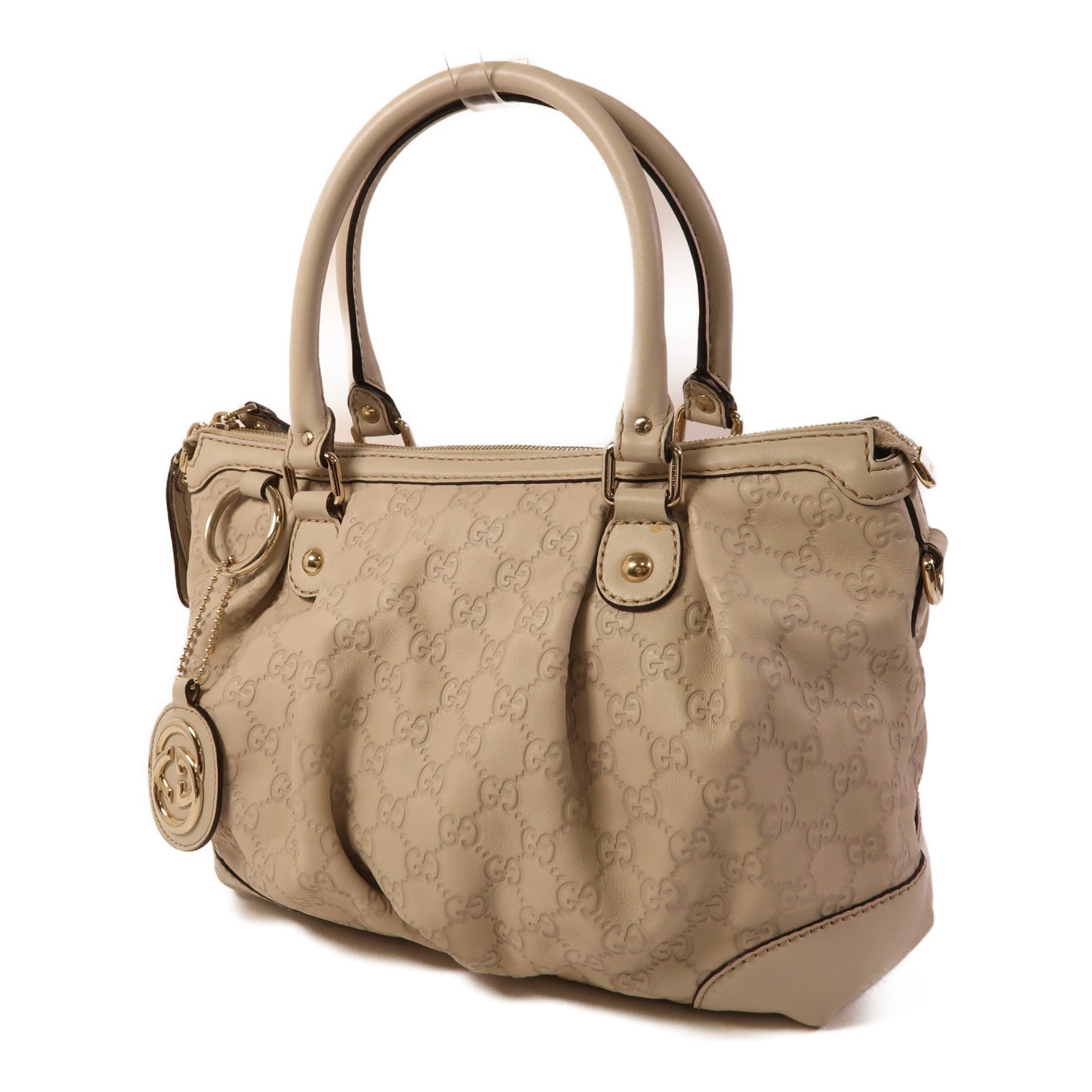 GUCCI 牛皮皮革2 Way Shoulder金扣手挽肩背兩用袋