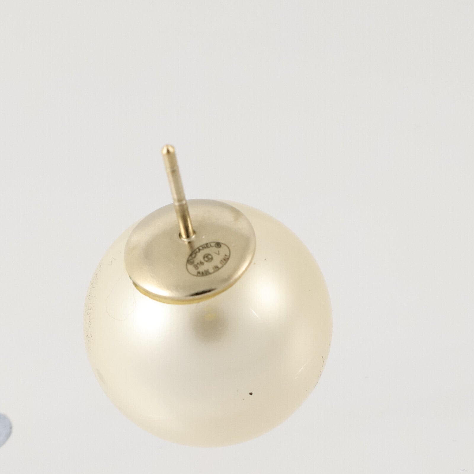 CHANEL PVC/金屬Pearl Earrings耳環